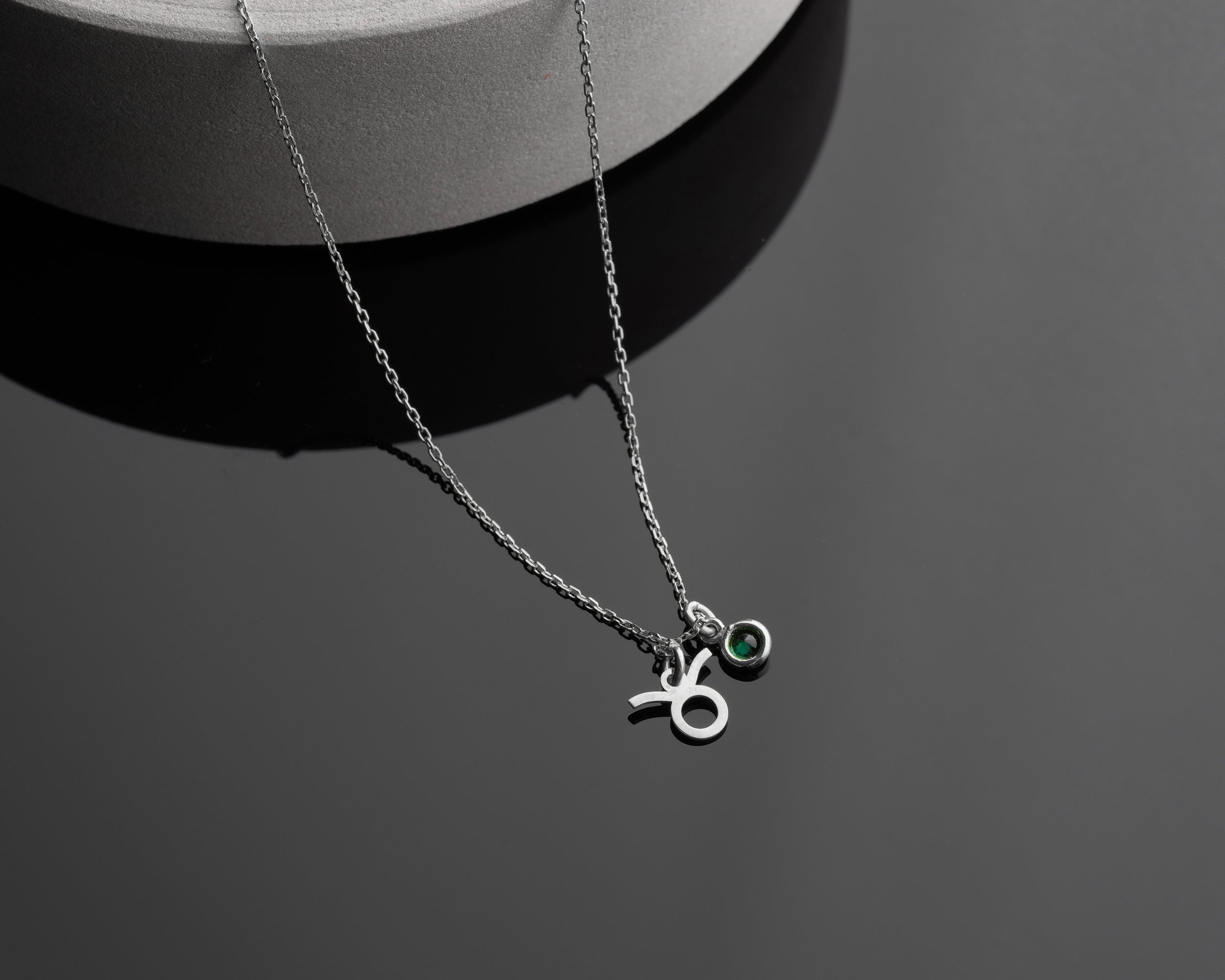 Zodiac Sign and Birthstone Necklace