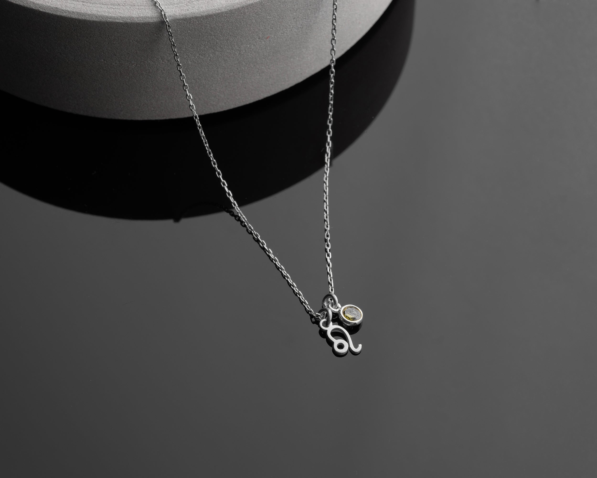 Zodiac Sign and Birthstone Necklace
