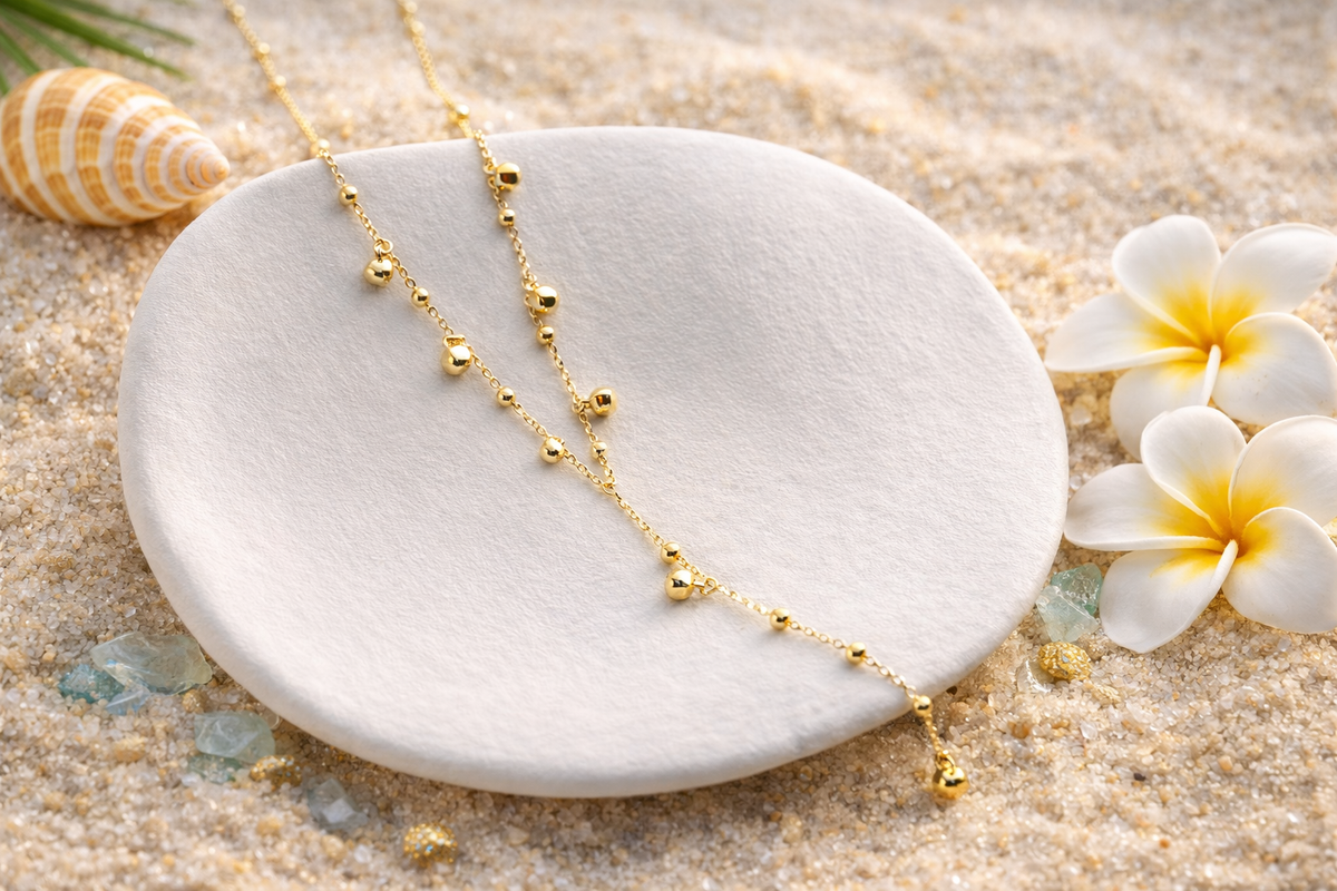 Beaded Y Drop Lariat Necklace