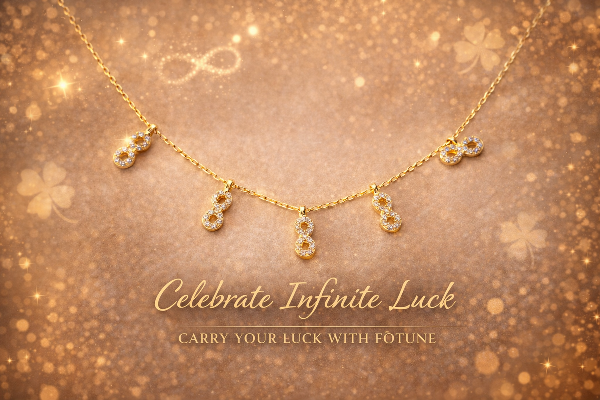 Sparkling Infinity Symbol Charm Necklace