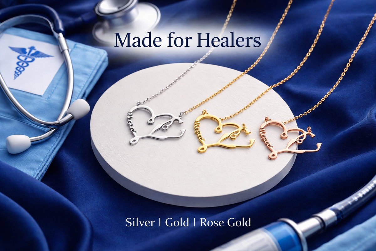 Stethoscope Heart Pendant Necklace