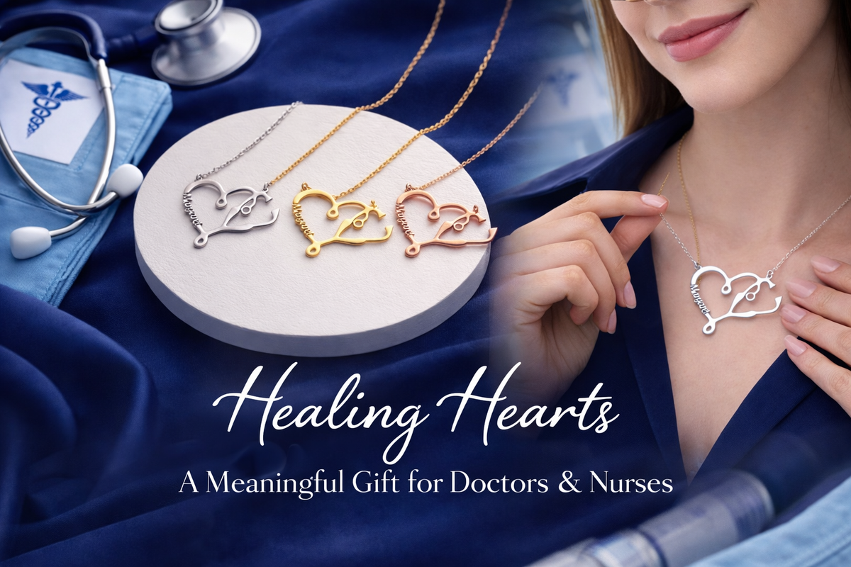Stethoscope Heart Pendant Necklace