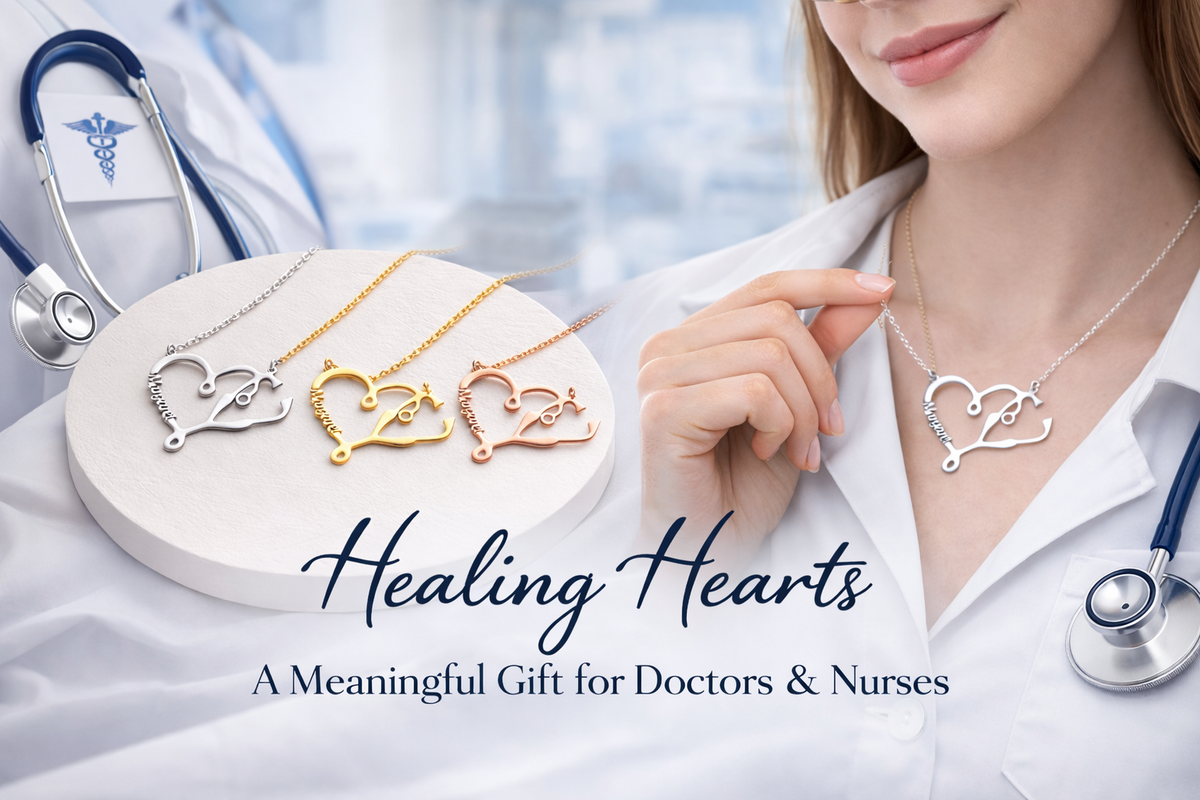 Stethoscope Heart Pendant Necklace