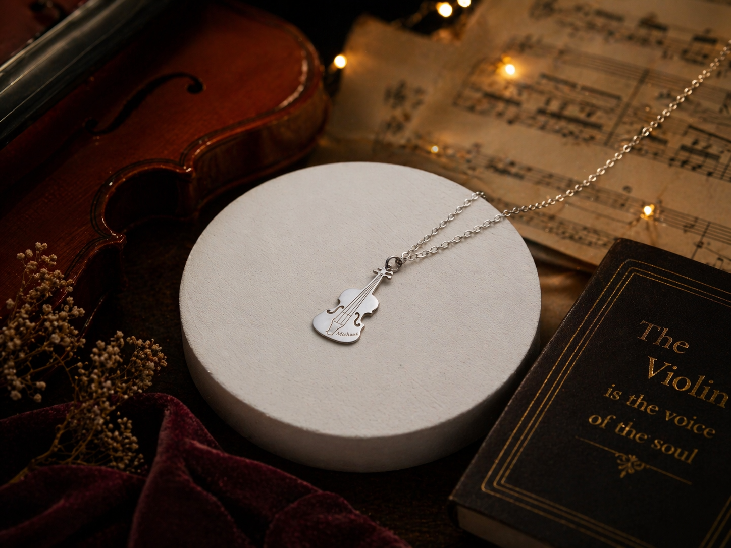 Custom Engraved Instrument Necklace