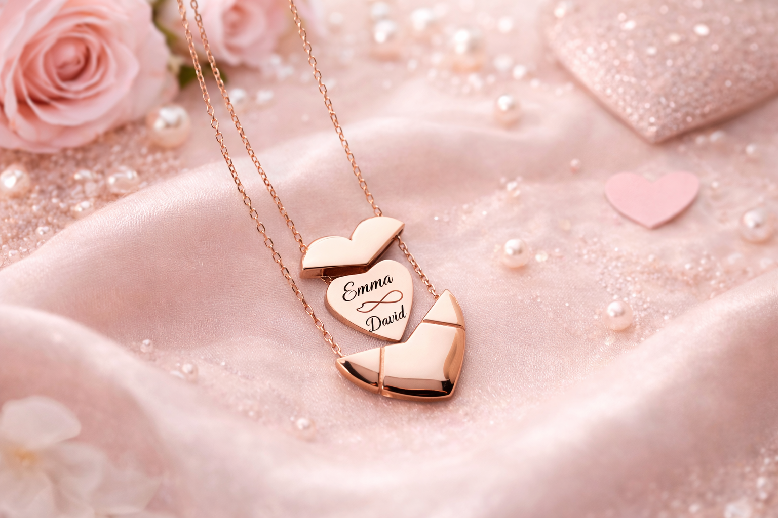 Custom Folding Heart Locket Necklace