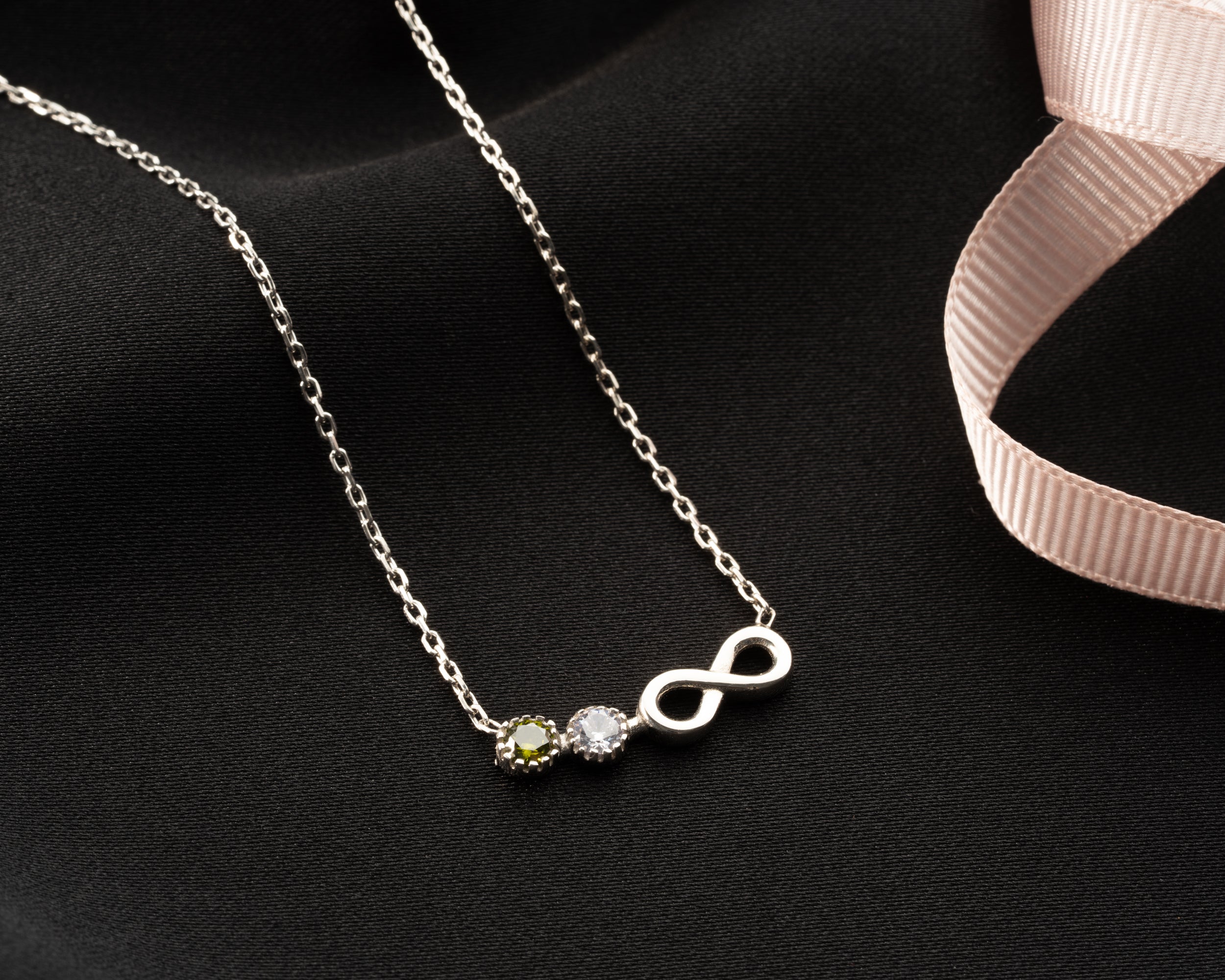 Custom Infinity Birthstone Family Necklace