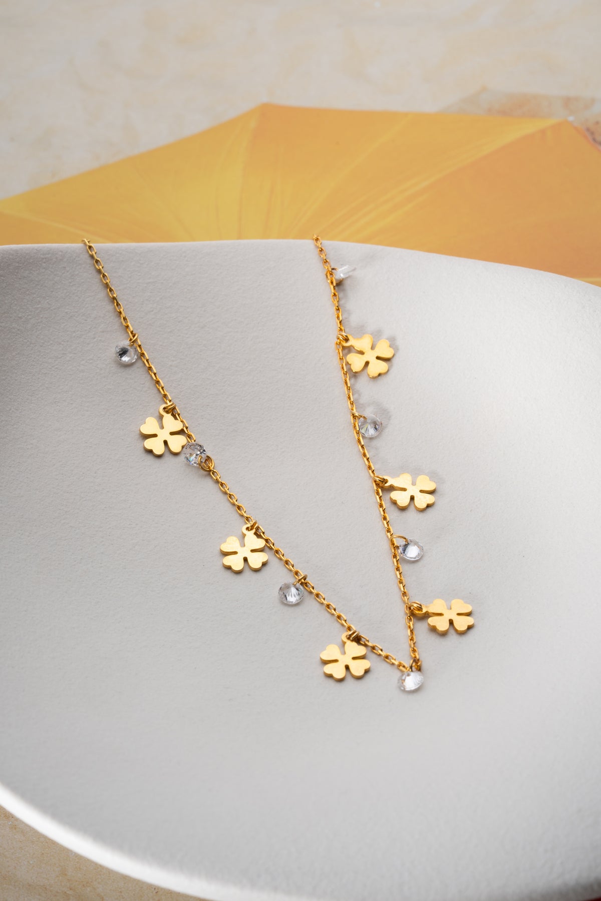 Four Leaf Clover Charm Anklet