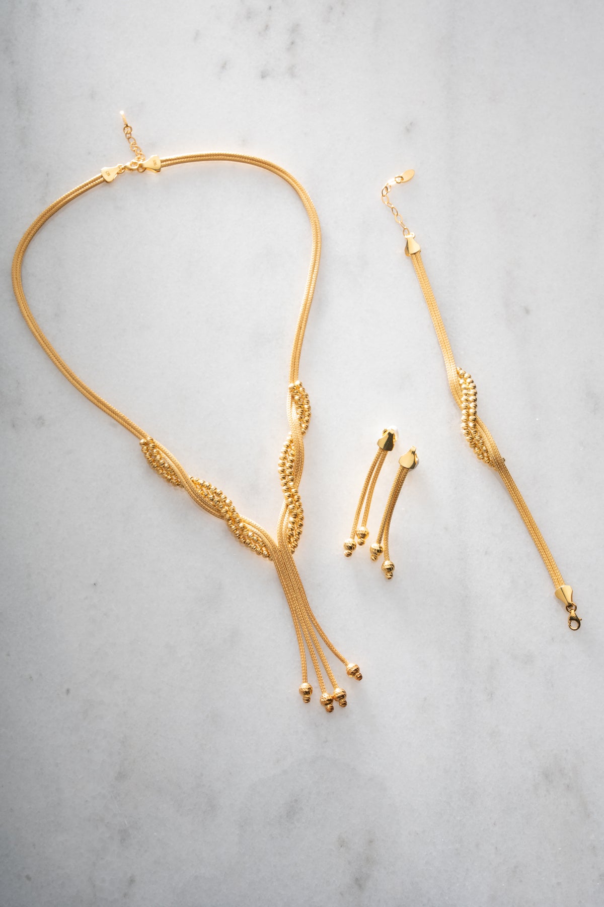 Braided Knot Tassel Jewelry Set