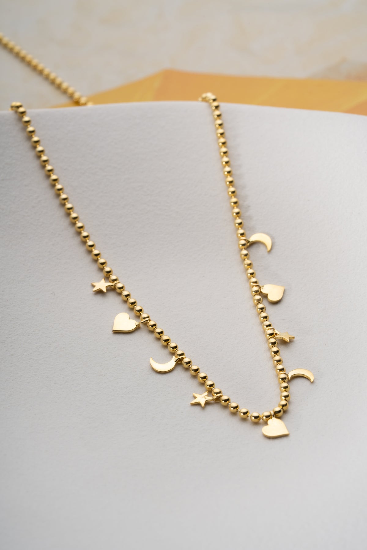 Moon Star Heart Charm Necklace