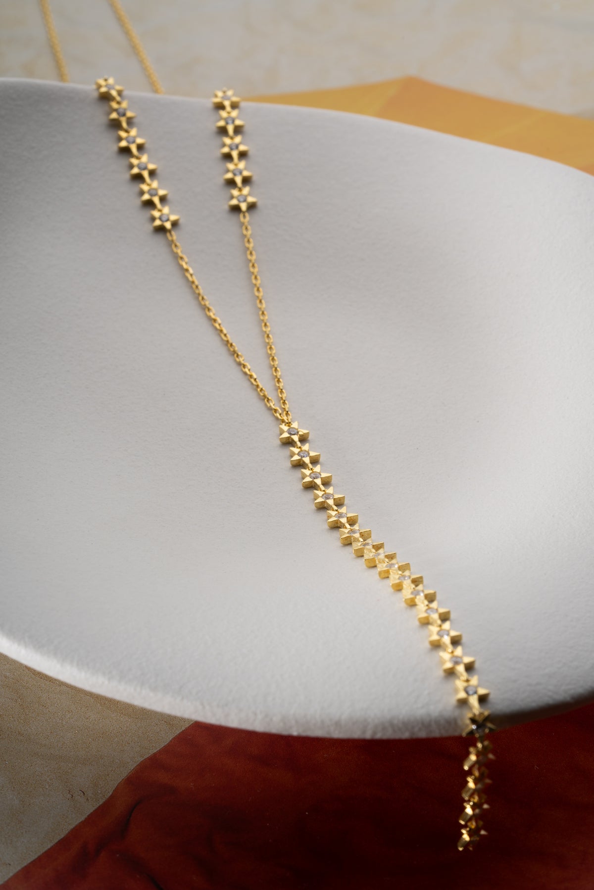 Gold Star Lariat Y Necklace
