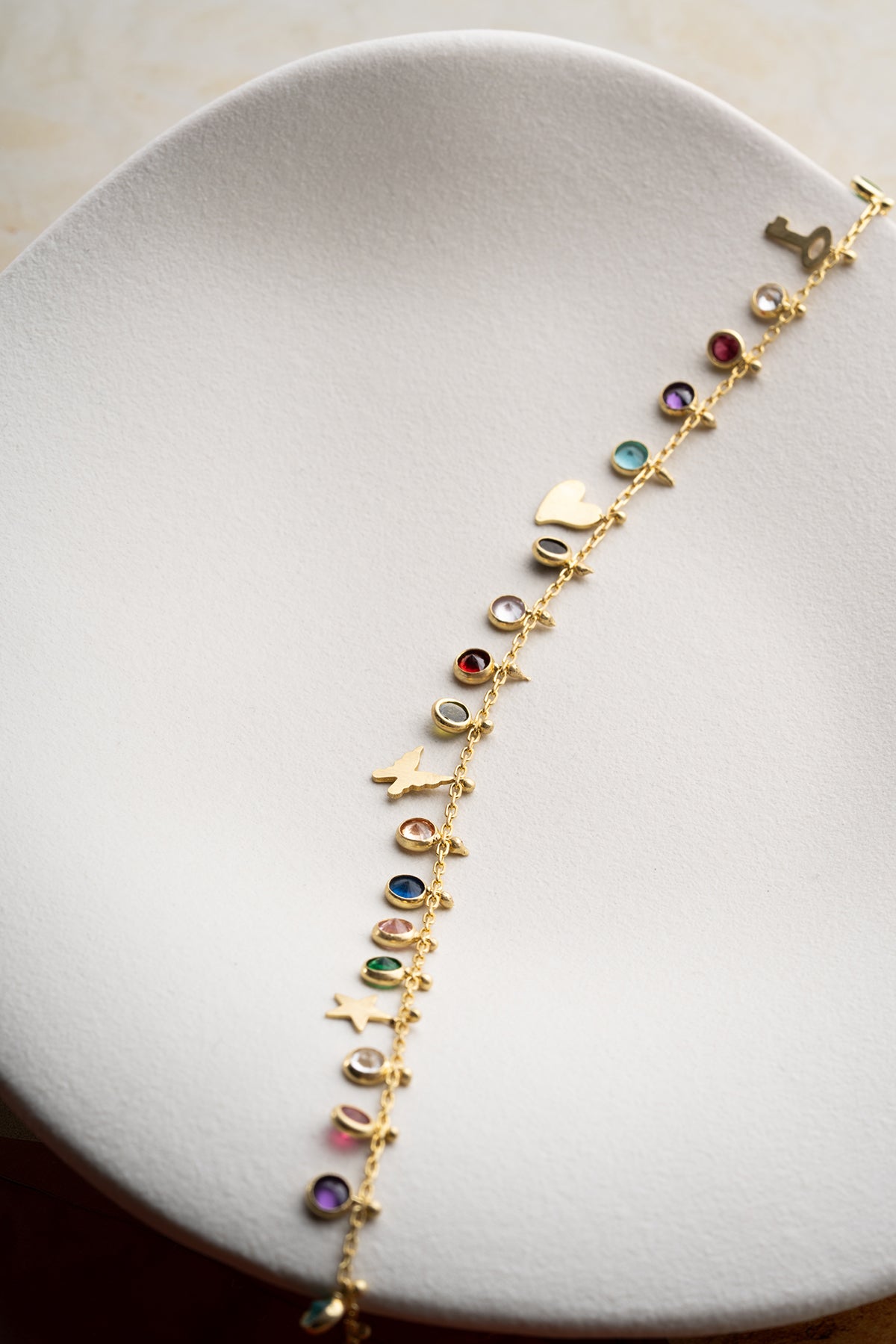 Lucky Charms Rainbow Crystal Anklet