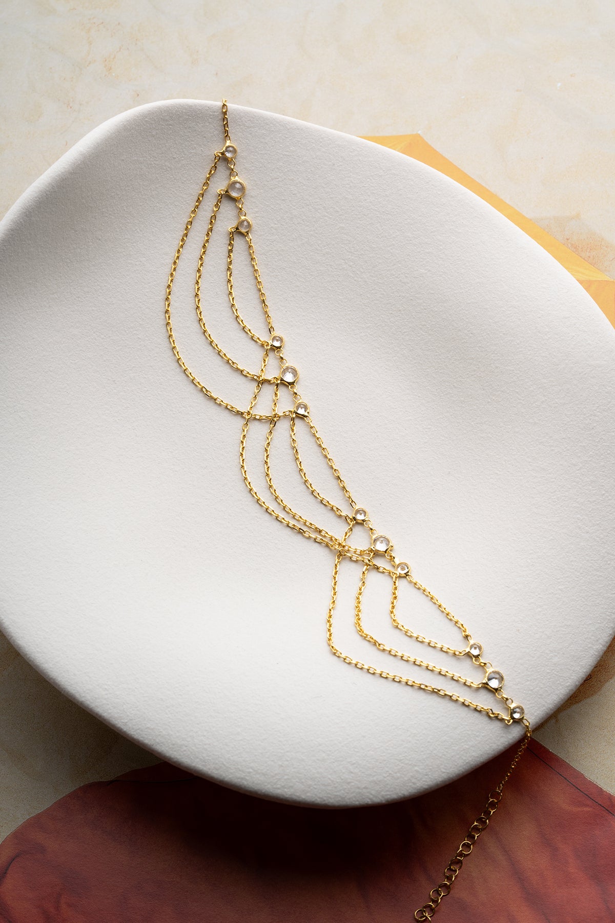 Layered Draped Chain Anklet