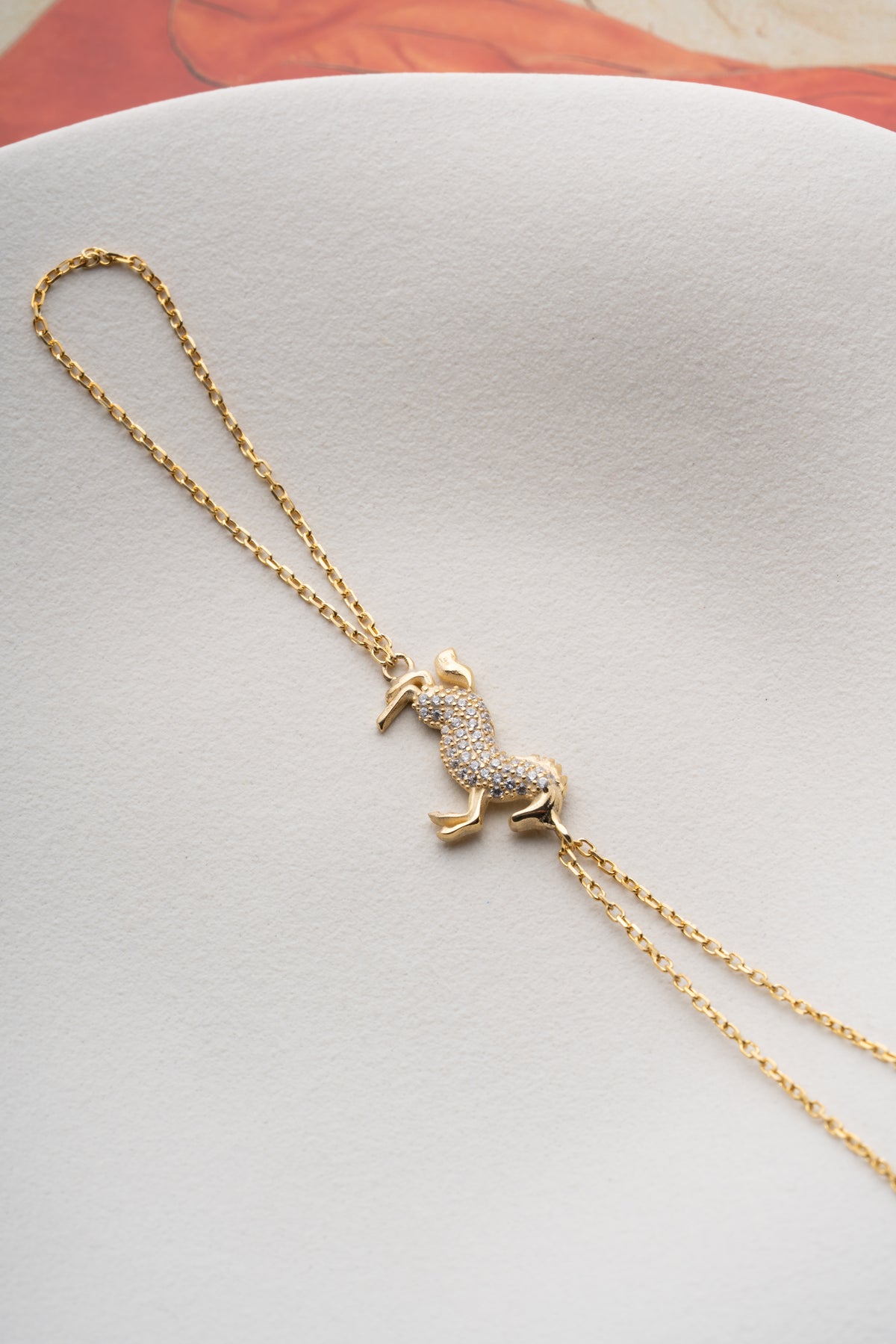 Shahmeran Pave Hand Chain Bracelet