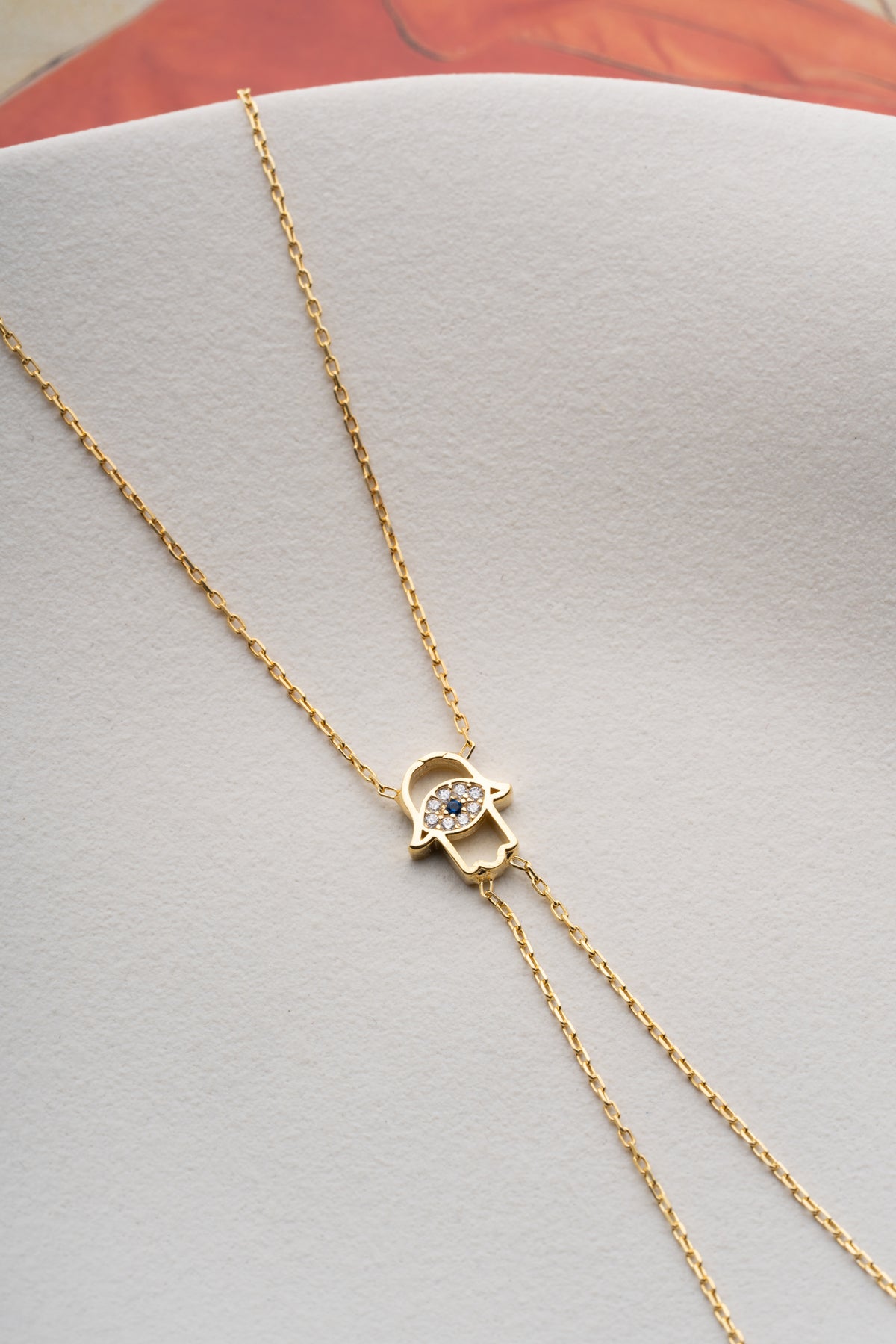 Hamsa Evil Eye Hand Chain Bracelet