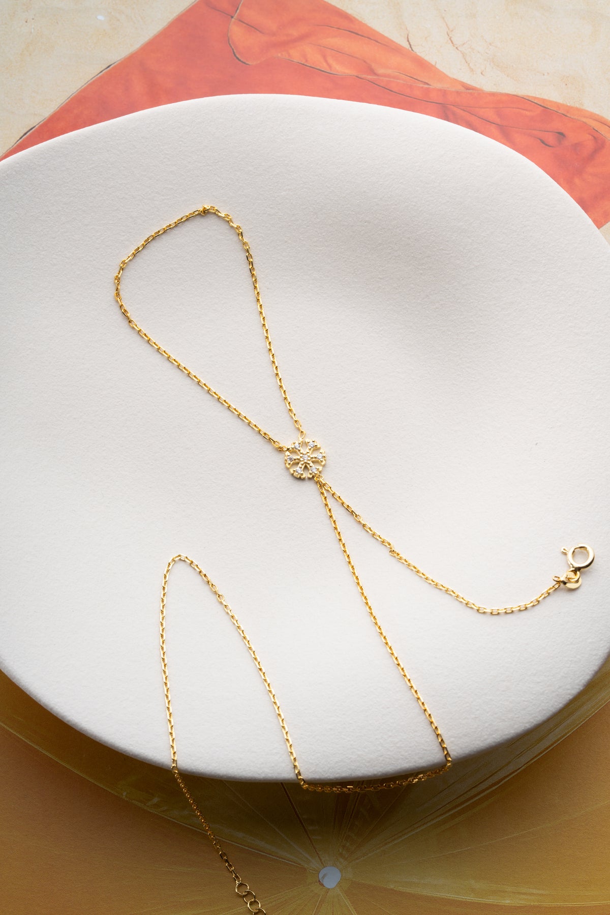 Snowflake Charm Hand Chain Bracelet