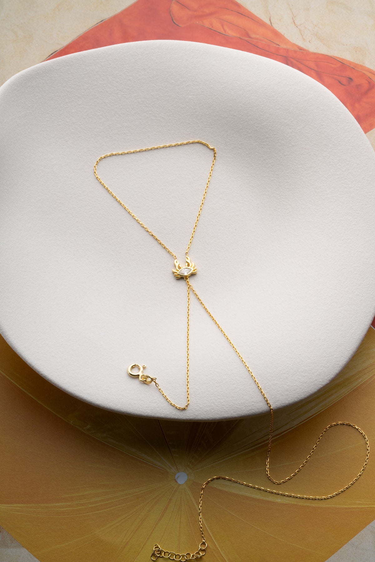 Crab Charm Hand Chain Bracelet