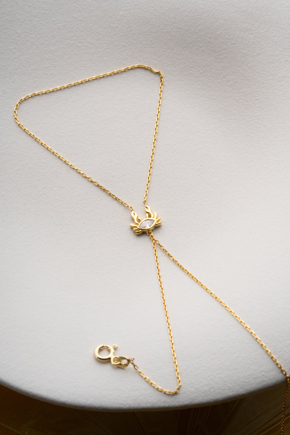 Crab Charm Hand Chain Bracelet