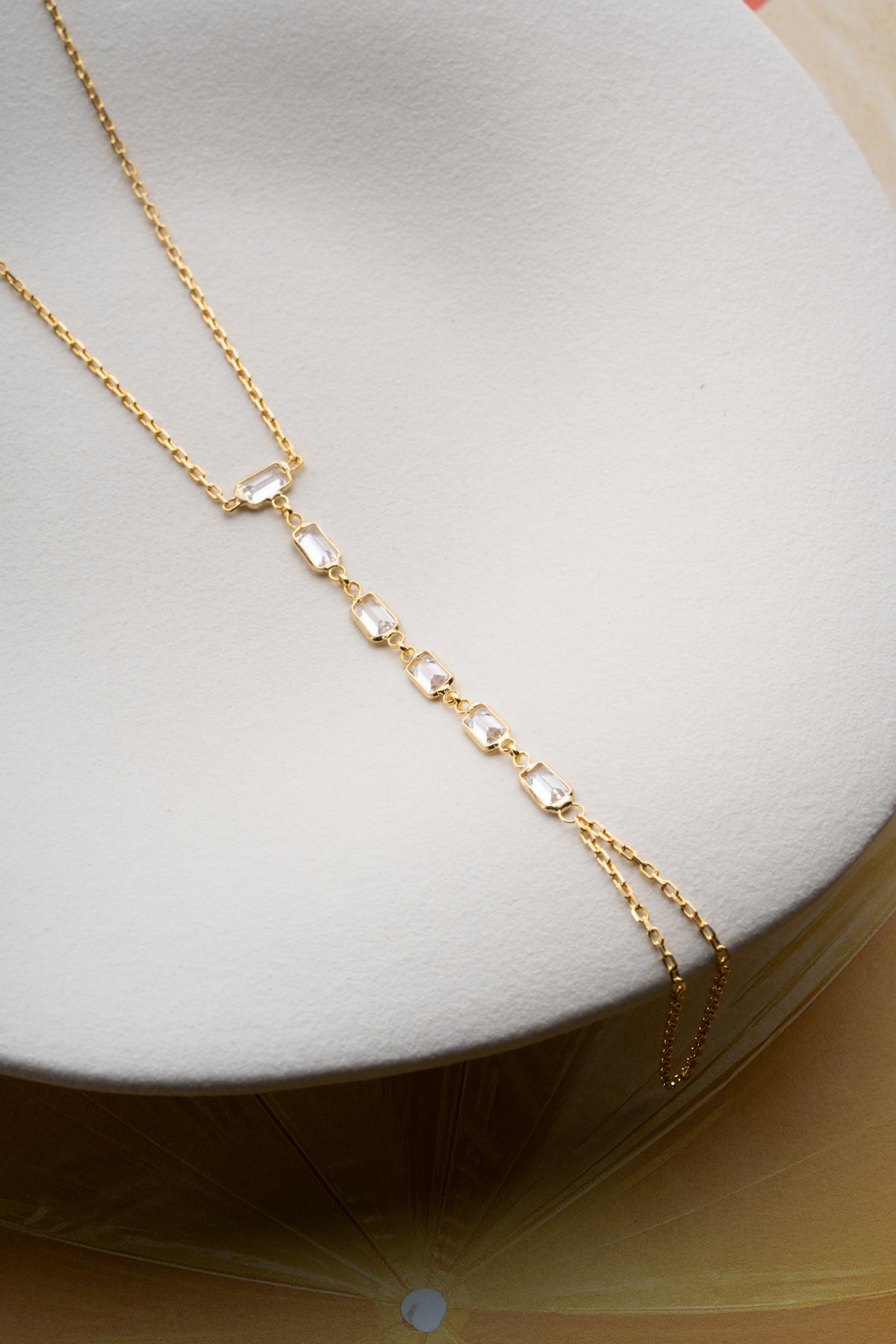Baguette Crystal Hand Chain Bracelet