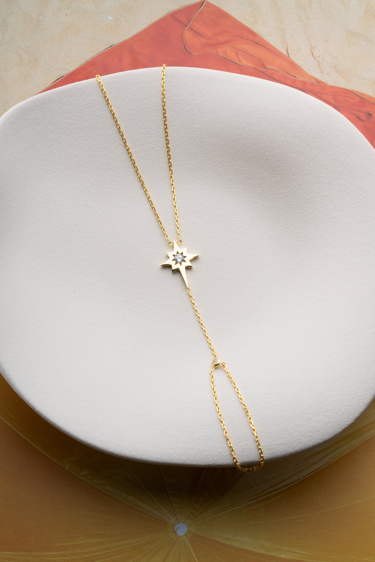 North Star Pendant Hand Chain Bracelet