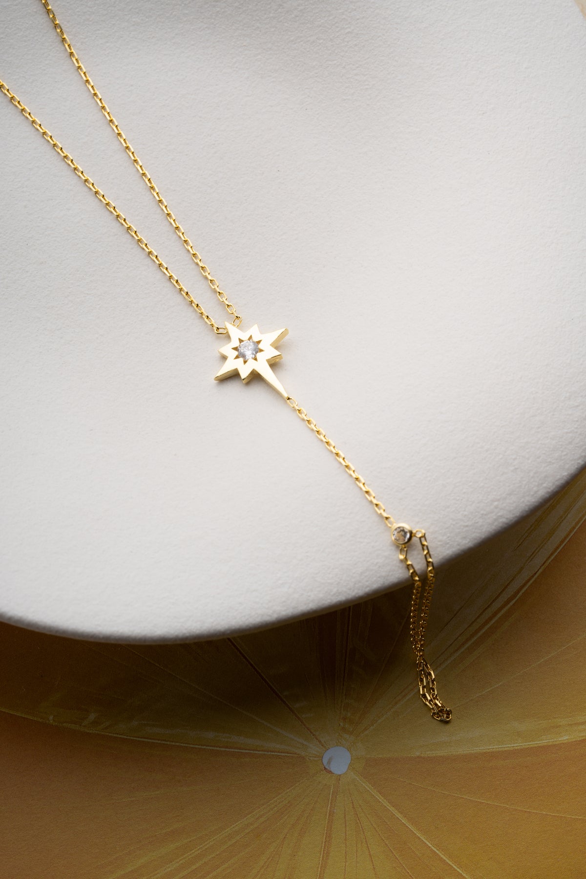 North Star Pendant Hand Chain Bracelet