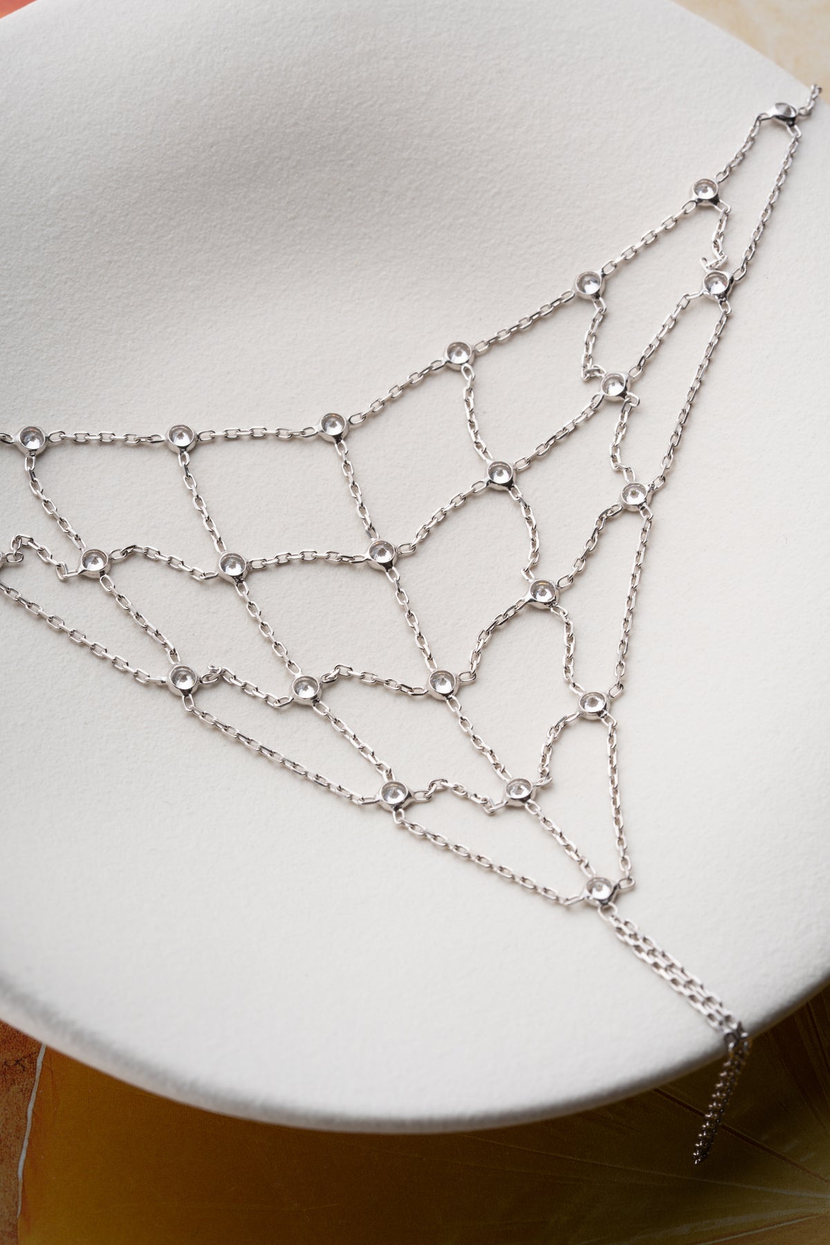 Crystal Mesh Hand Chain Bracelet