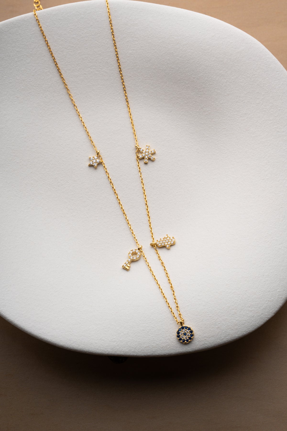 Gold Lucky Charms Station Necklace