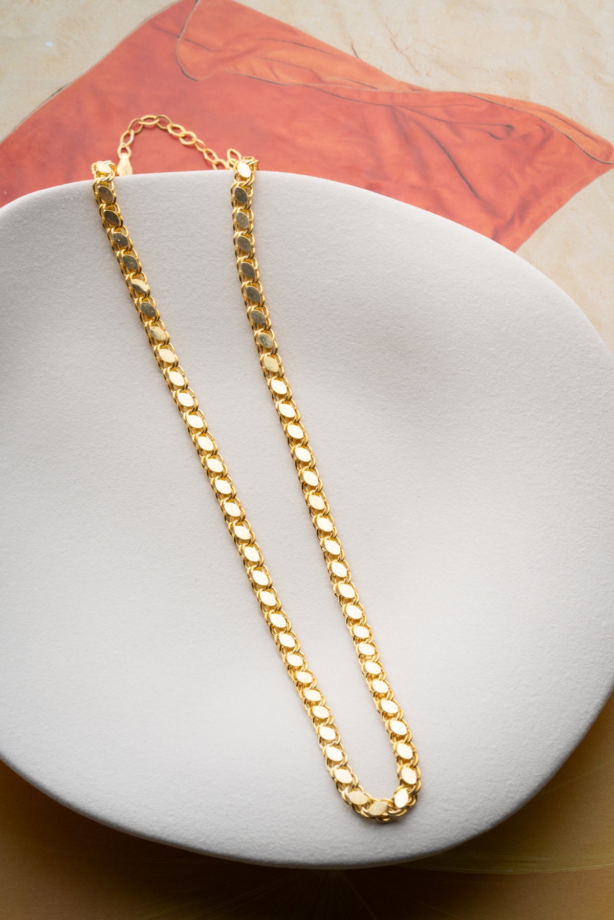 Chunky Sequin Link Chain Necklace