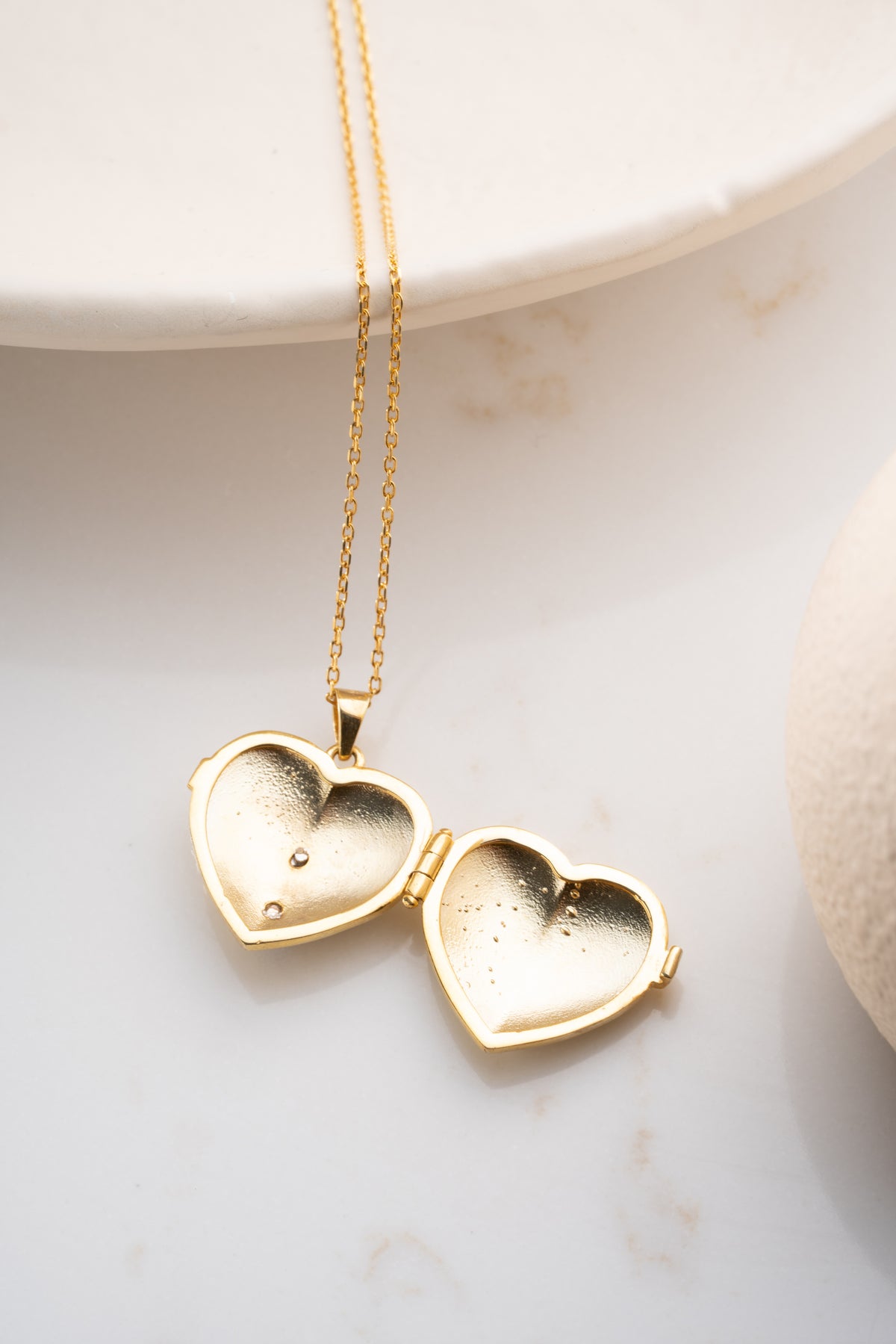 Angel Wings Heart Locket Necklace