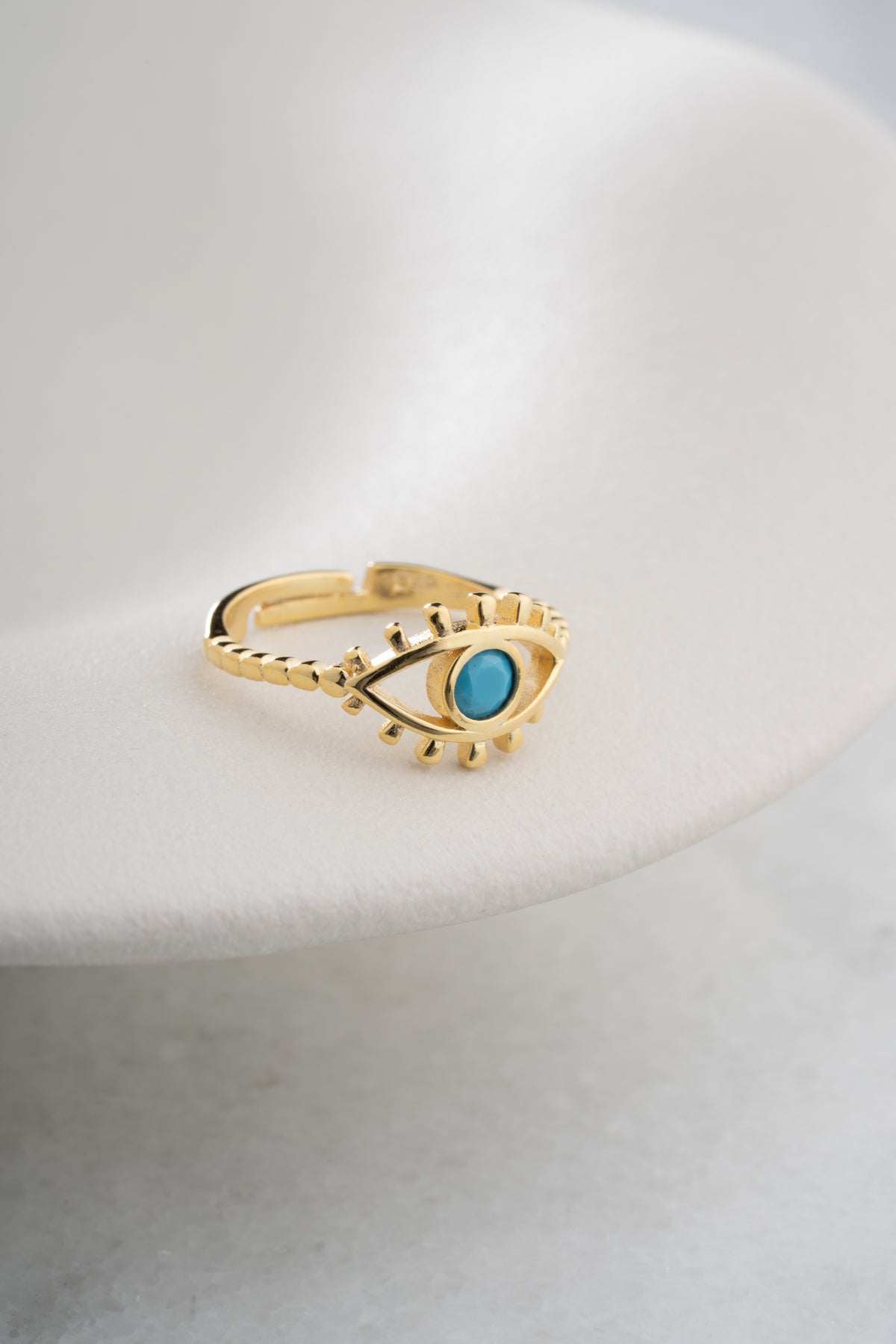 Evil Eye Turquoise Ring in Gold