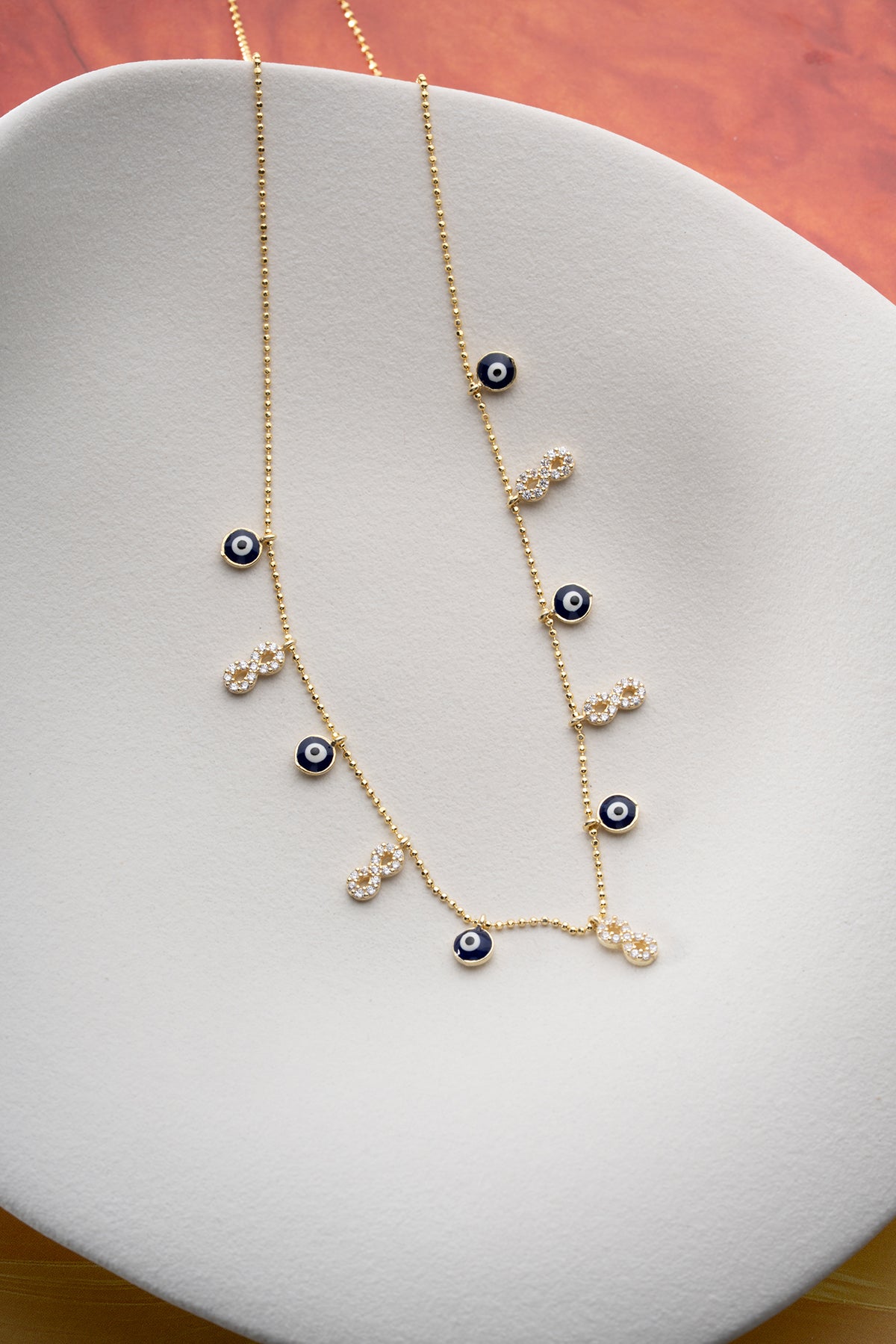 Evil Eye and Infinity Charm Necklace