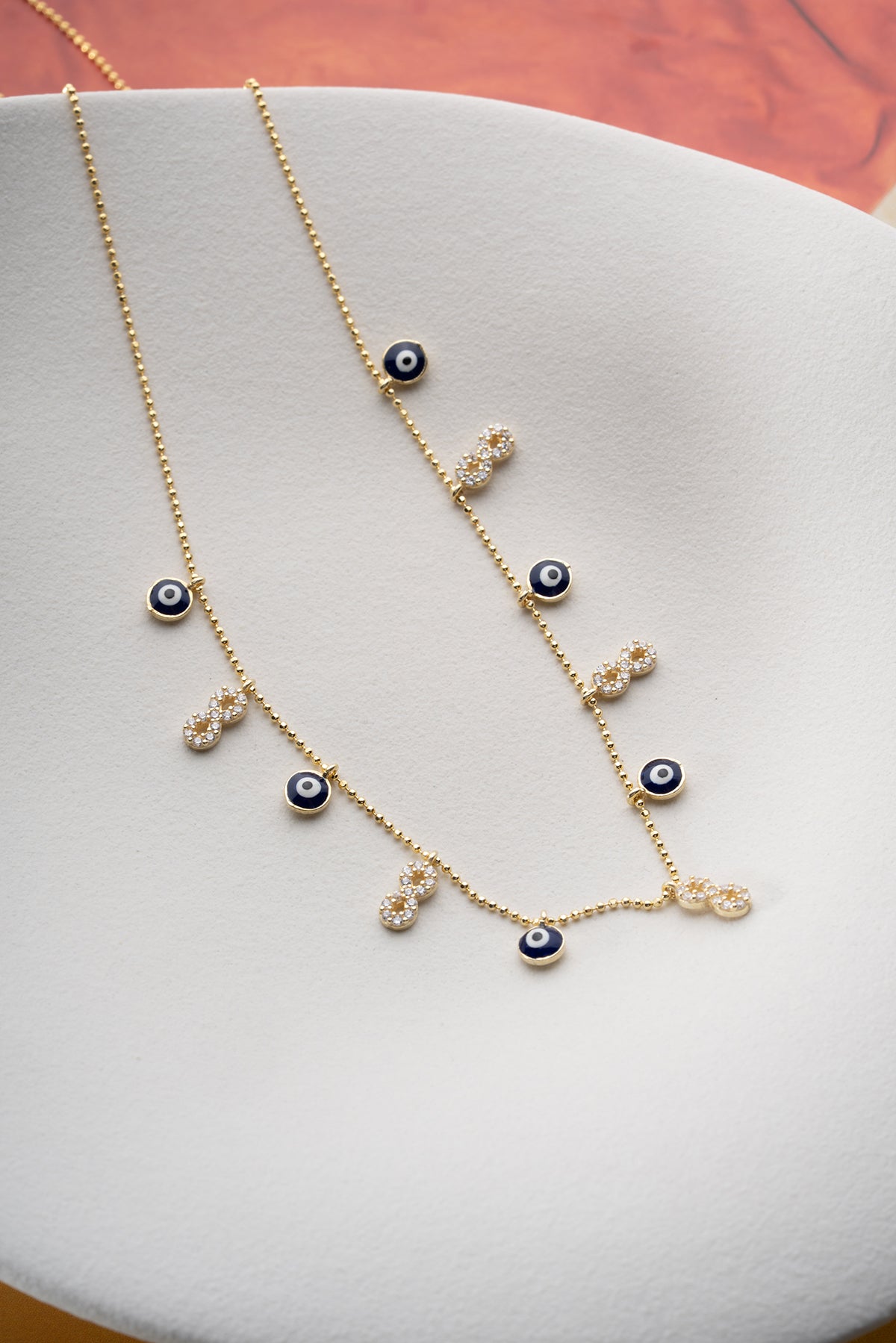 Evil Eye and Infinity Charm Necklace