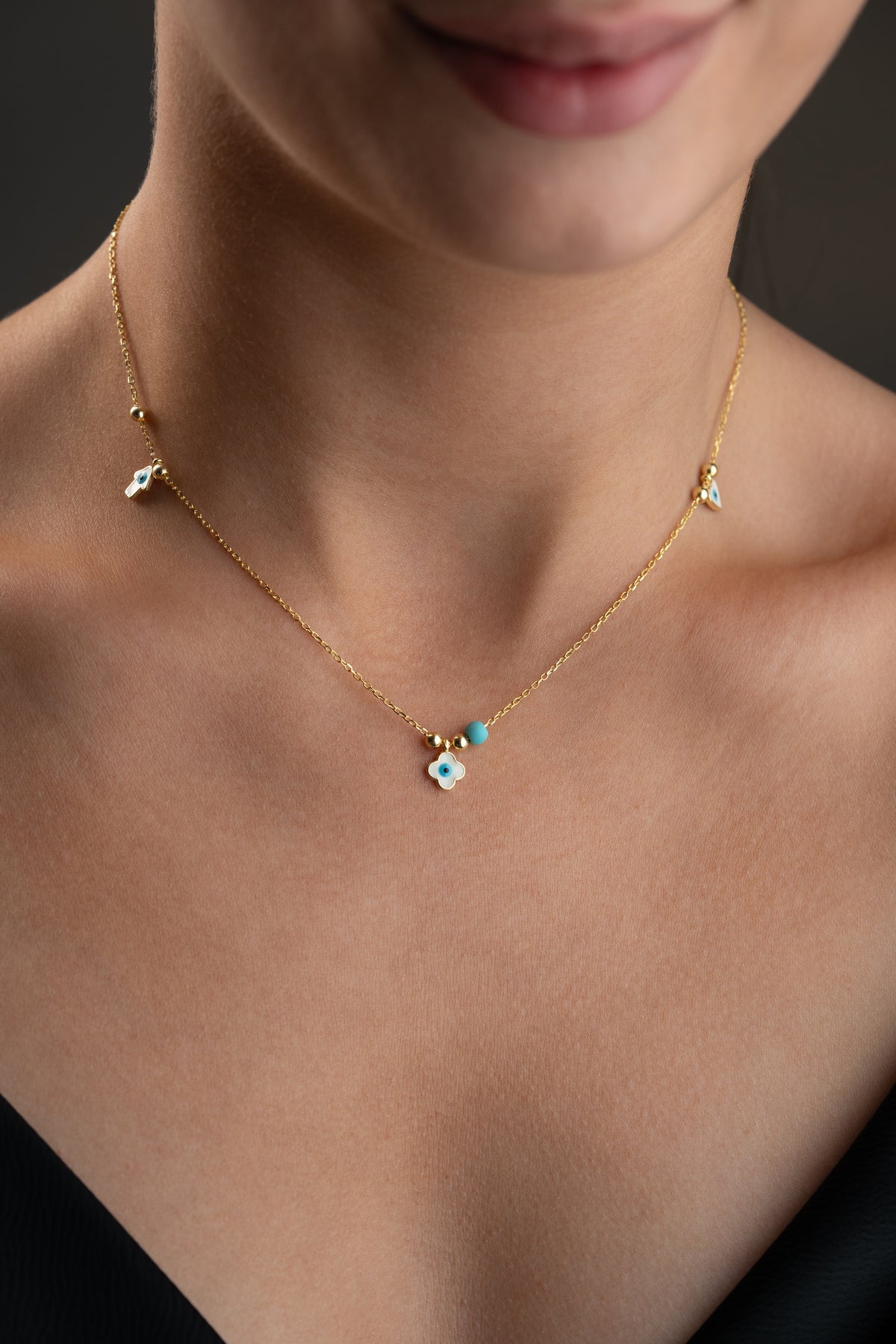 Evil Eye Lucky Charms Necklace