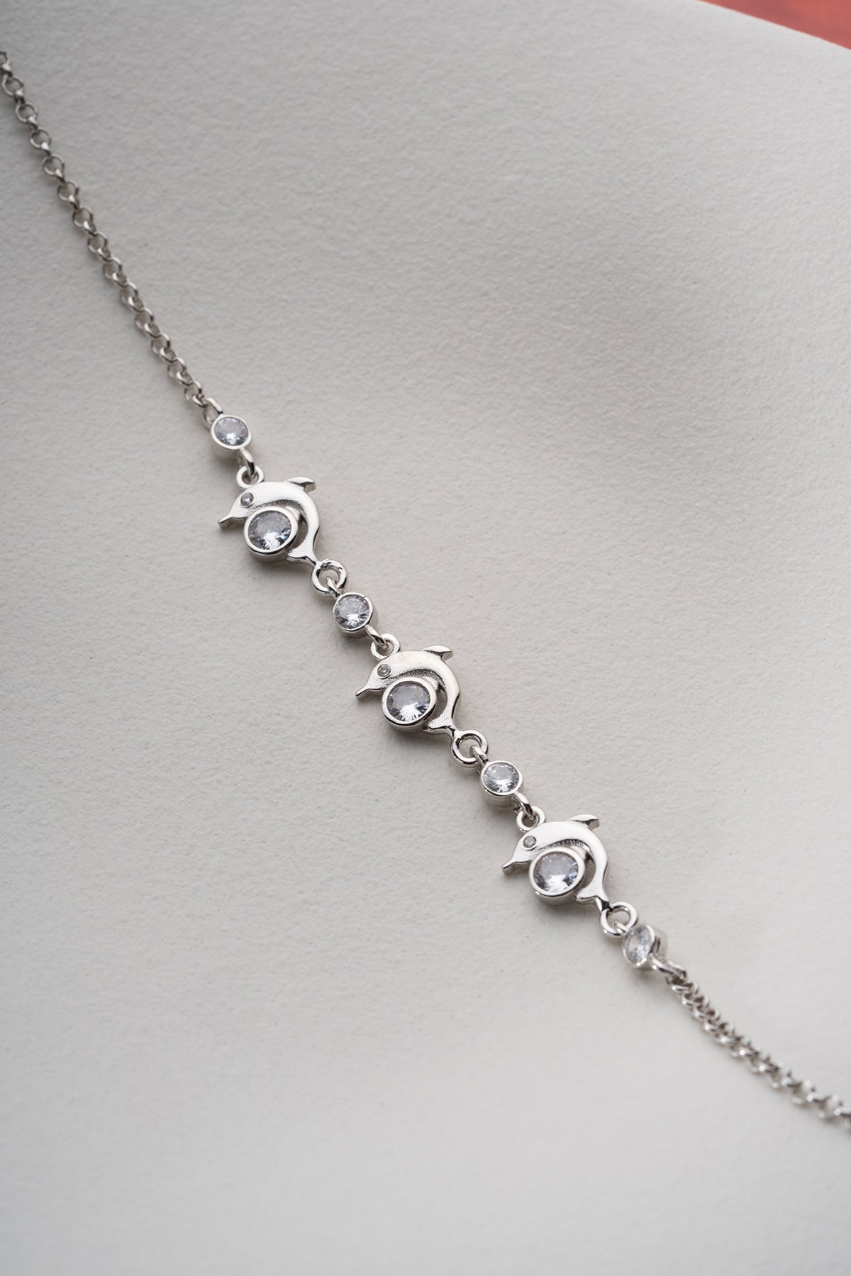 Dolphin Charm Station Bracelet