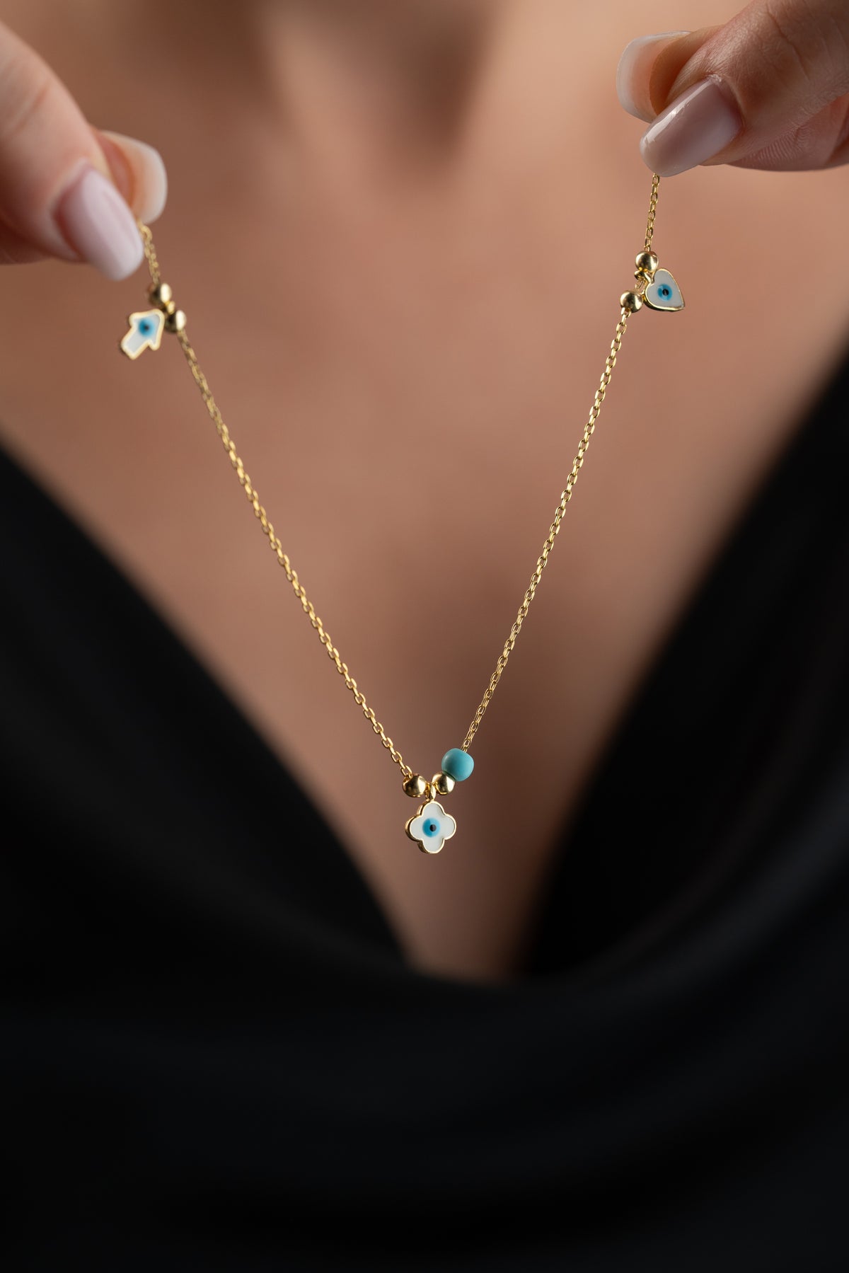 Evil Eye Lucky Charms Necklace