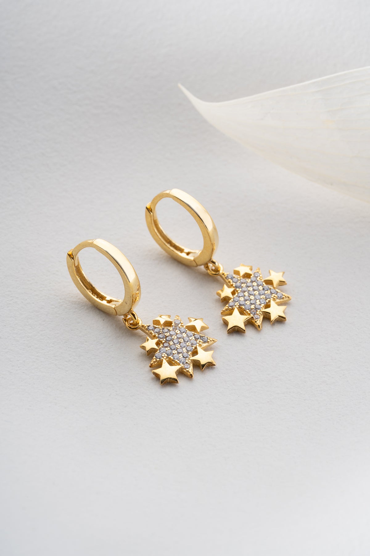 Star Cluster Huggie Earrings