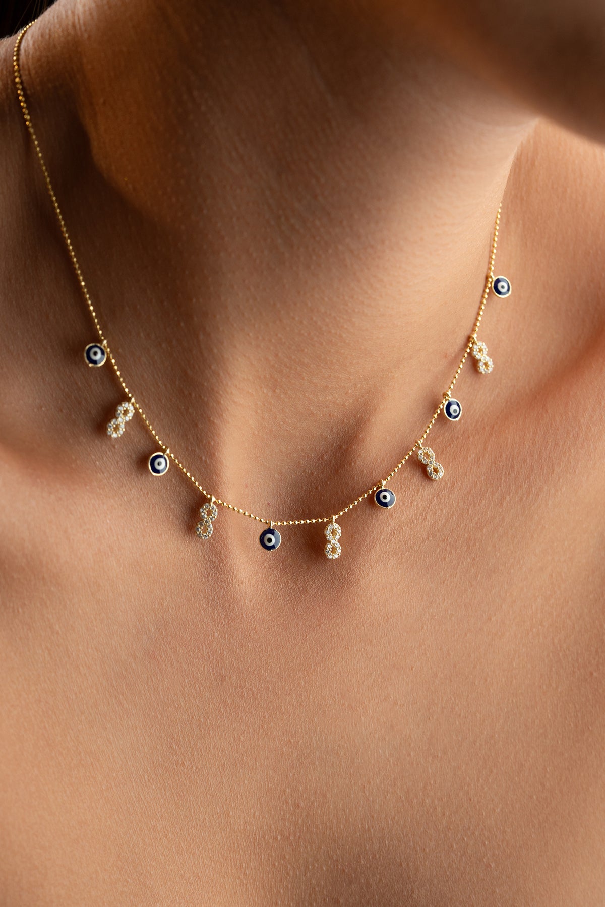 Evil Eye and Infinity Charm Necklace