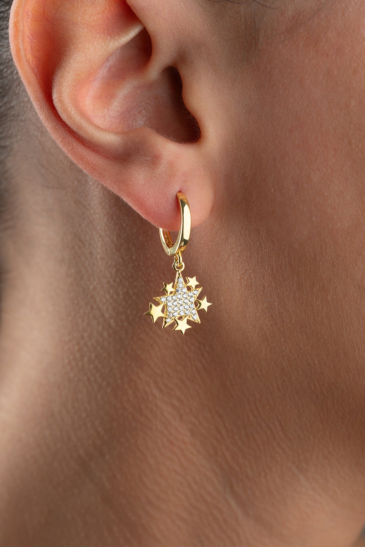 Star Cluster Huggie Earrings