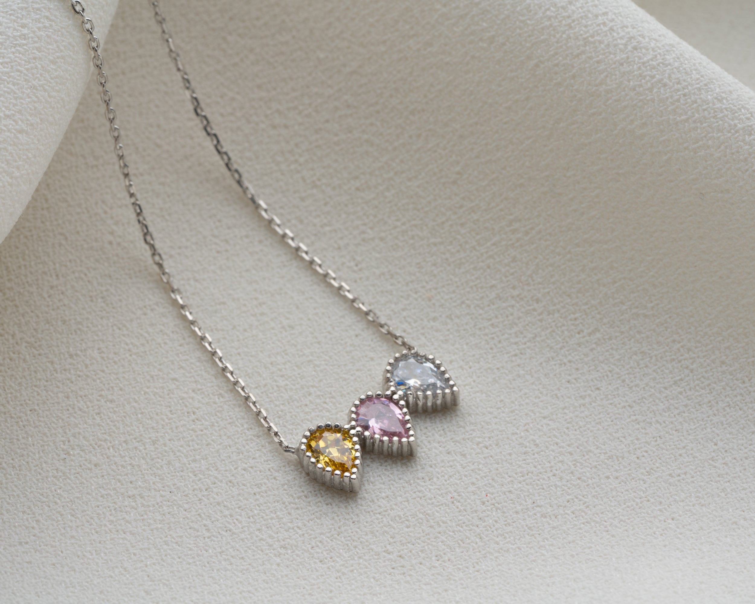 Custom Family Birthstone Row Necklace