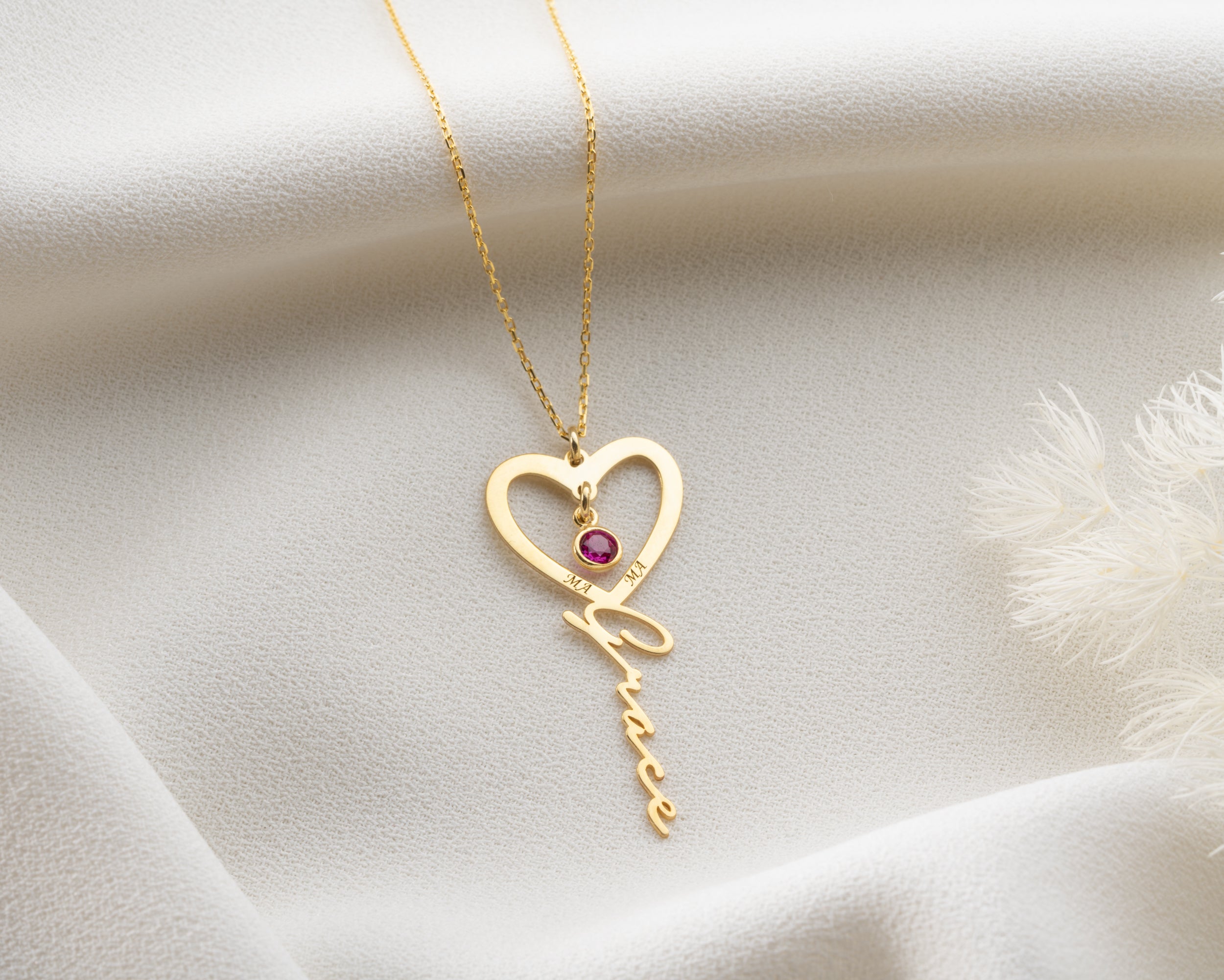 Mama Name and Birthstone Necklace