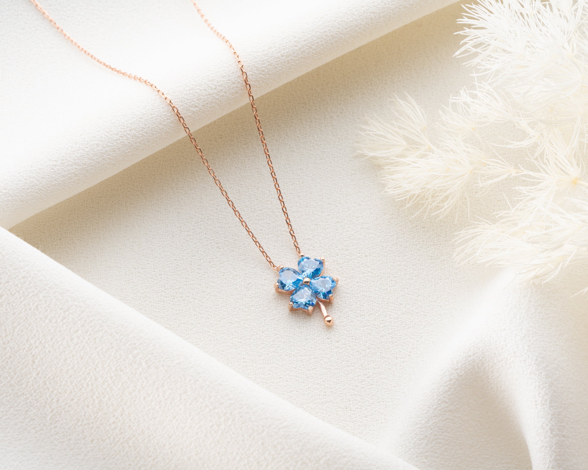 Birthstone Four Leaf Clover Necklace