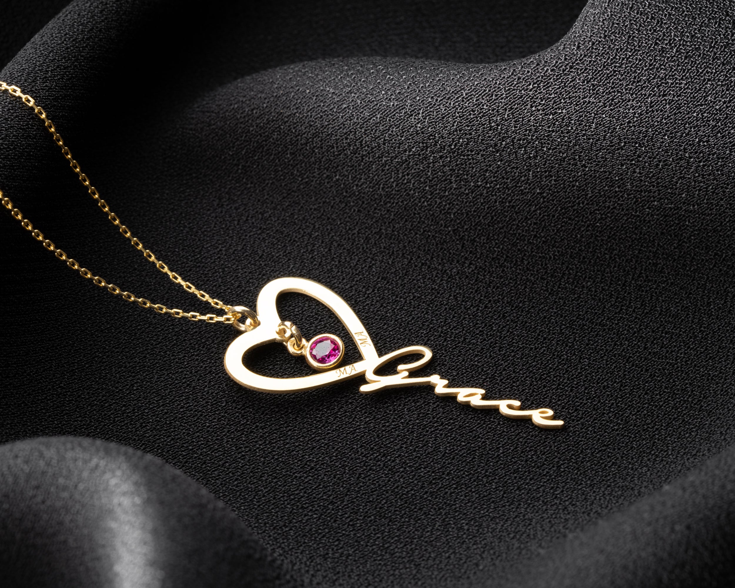 Mama Name and Birthstone Necklace