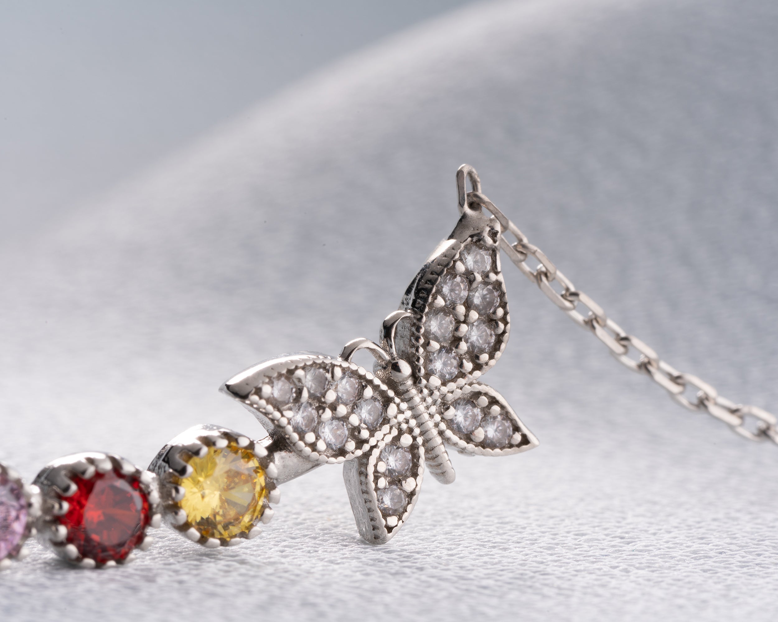 Butterfly Family Birthstone Necklace