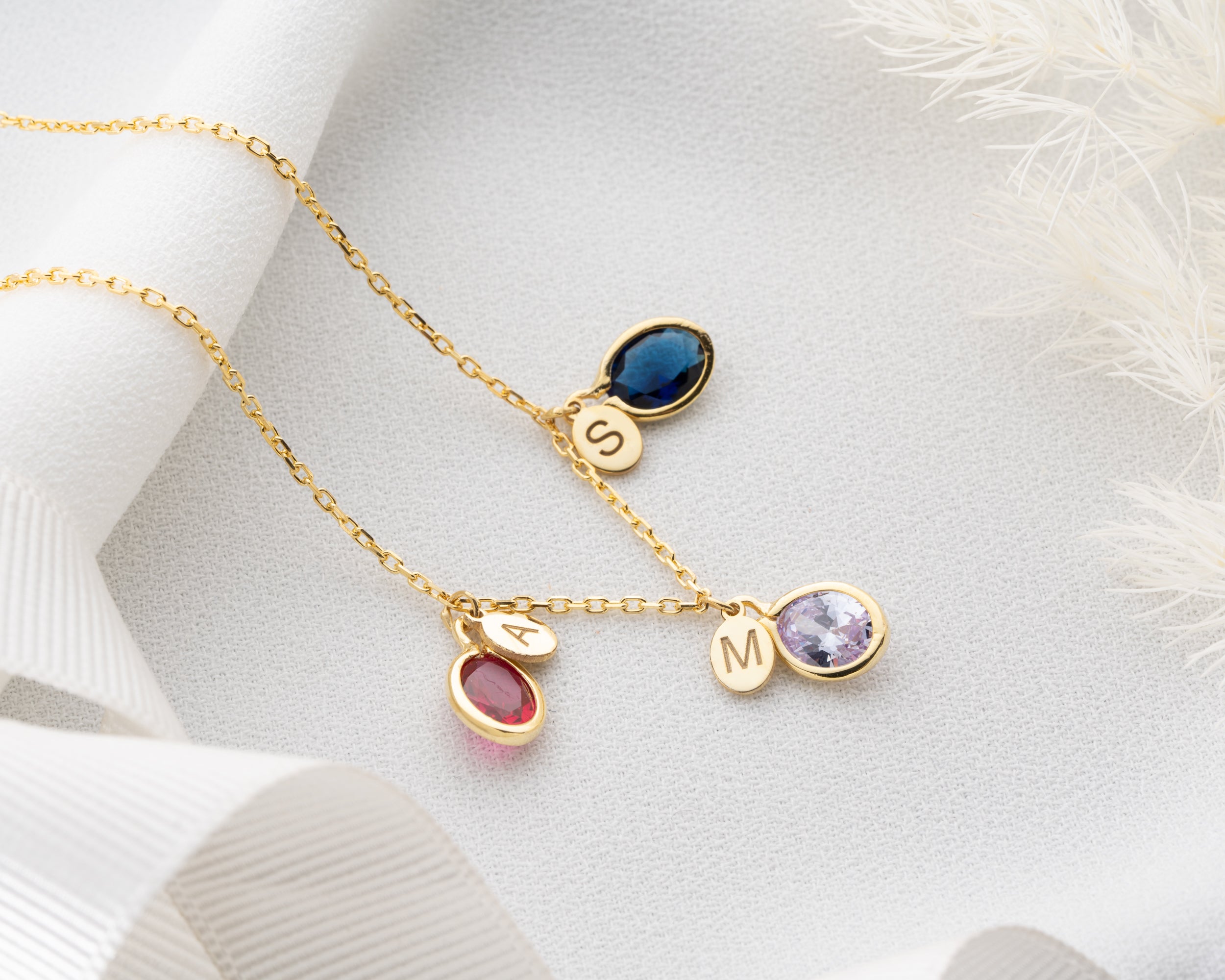 Custom Family Birthstone Necklace