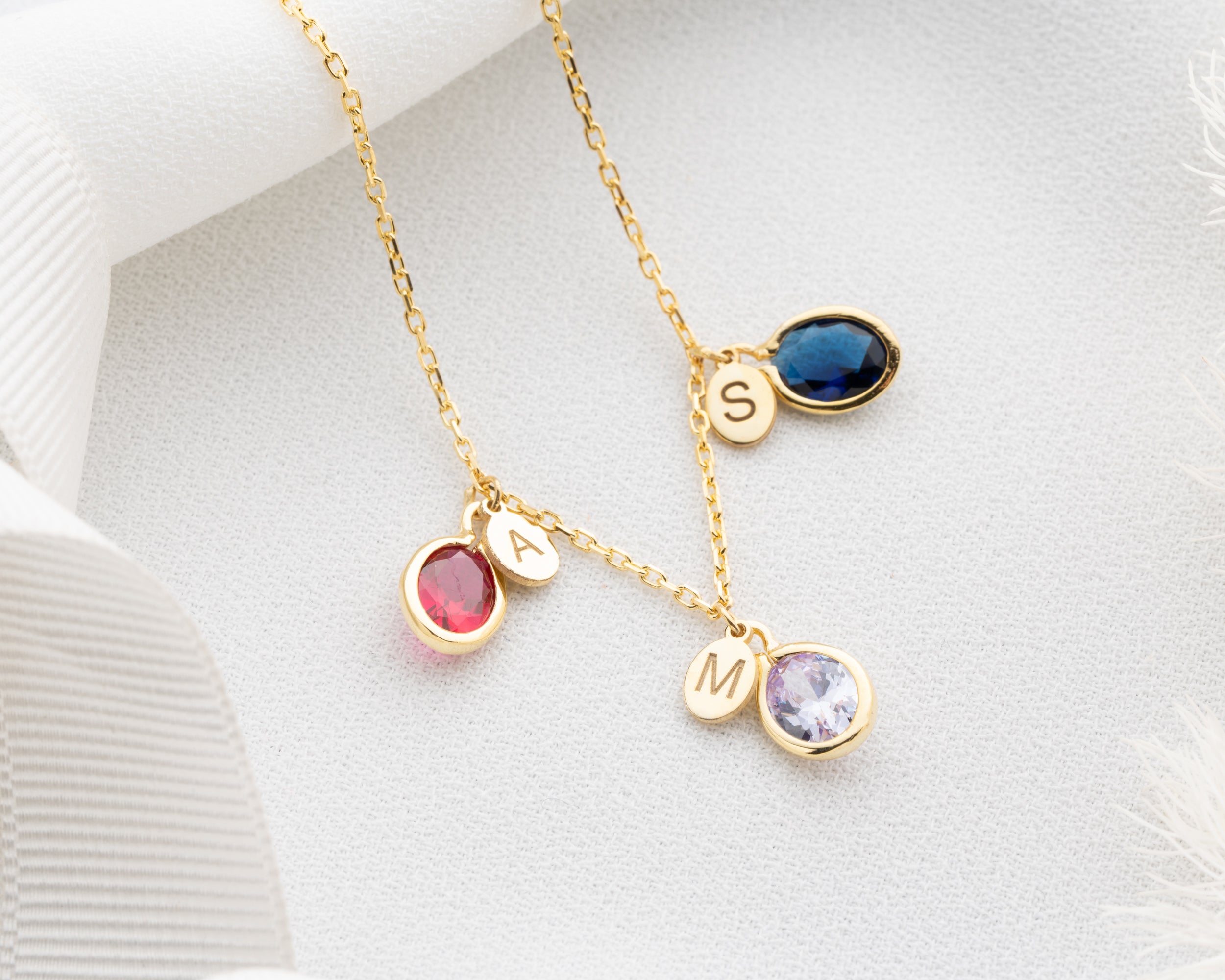 Custom Family Birthstone Necklace