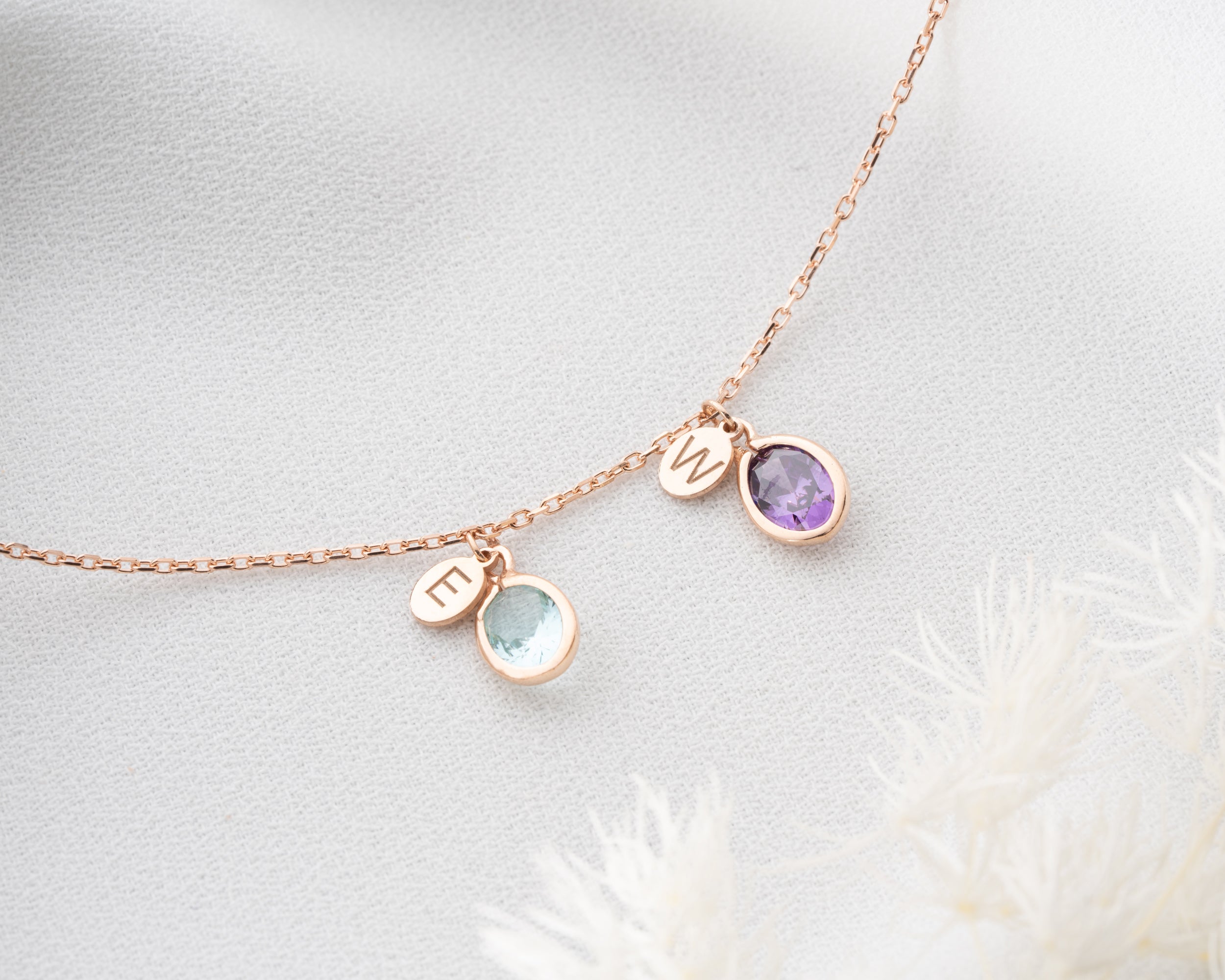 Custom Family Birthstone Necklace