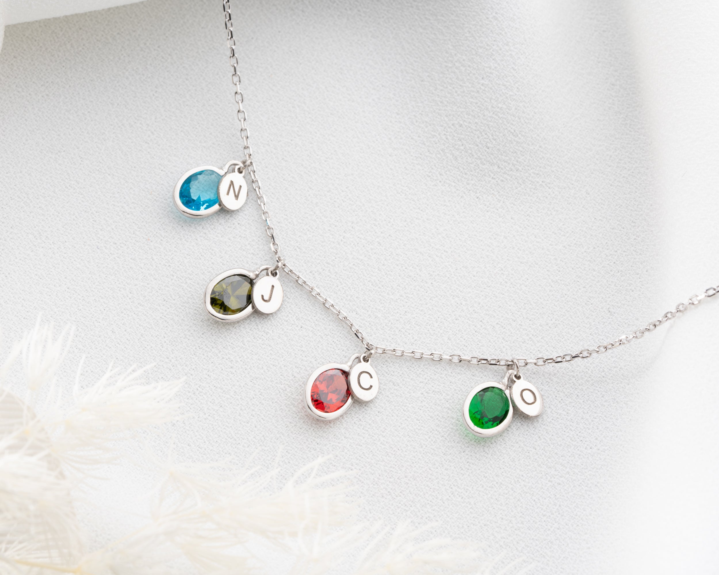 Custom Family Birthstone Necklace