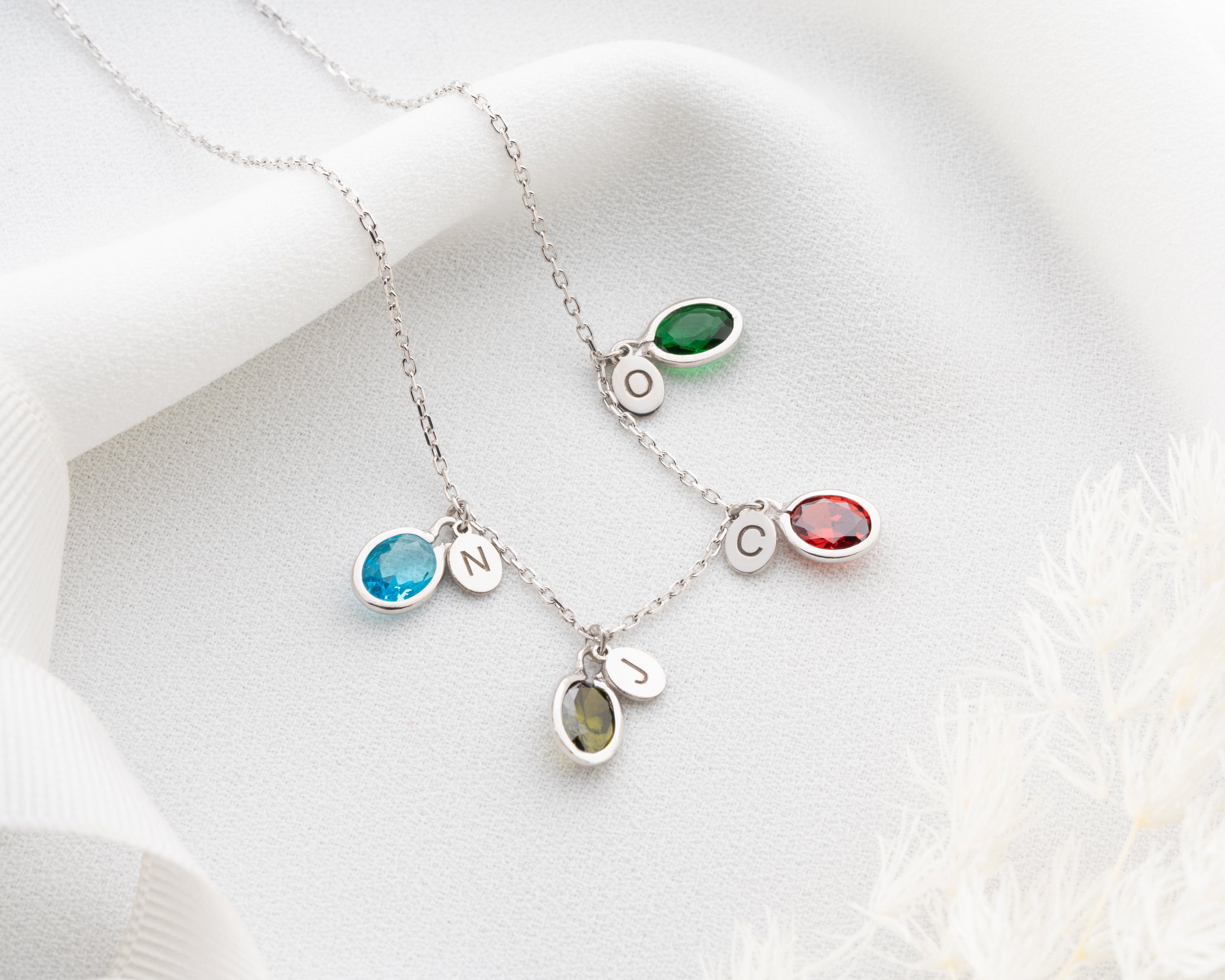 Custom Family Birthstone Necklace