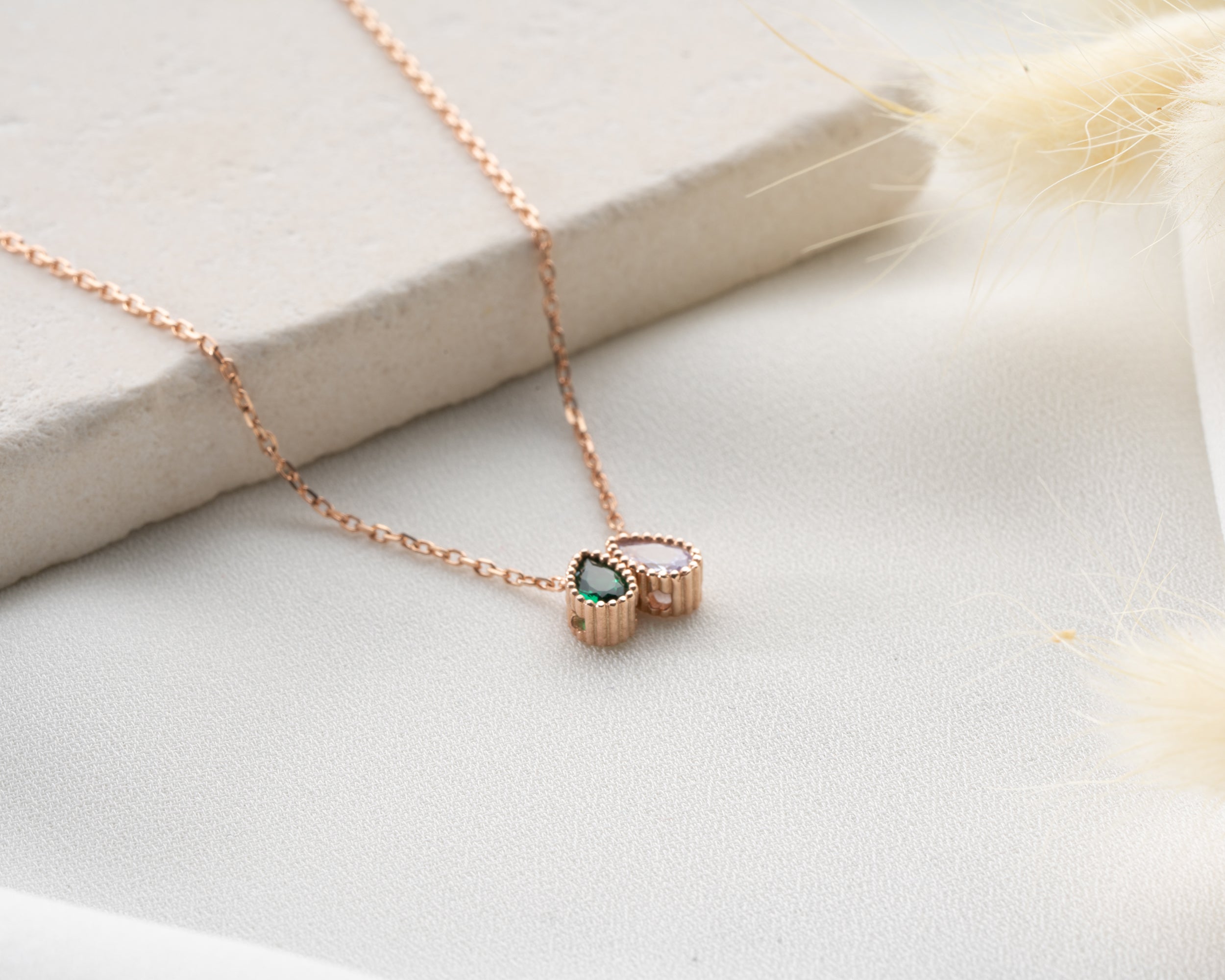 Custom Cluster Birthstone Family Necklace