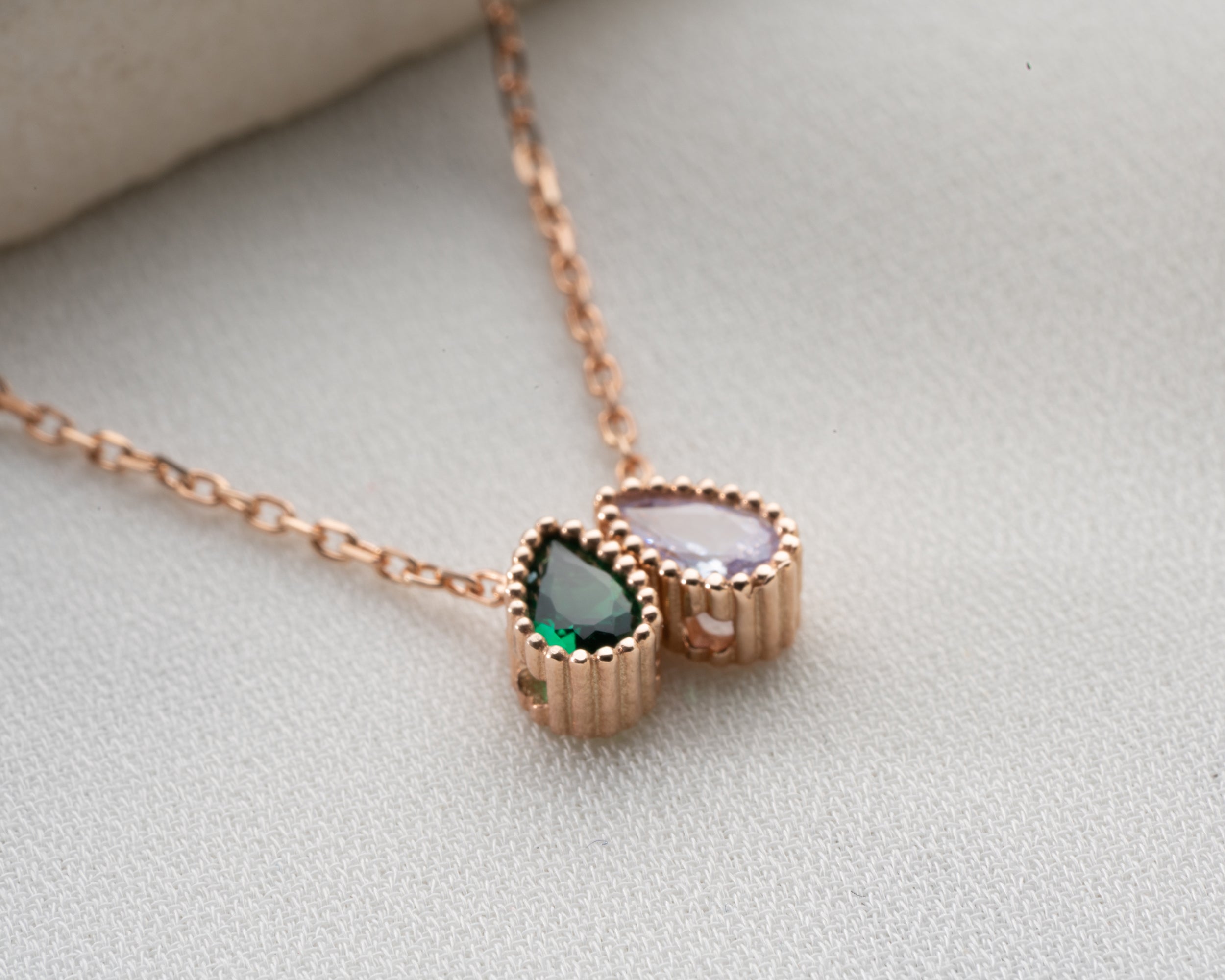 Custom Cluster Birthstone Family Necklace