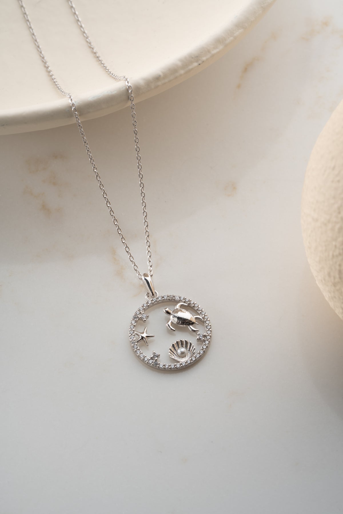 Sea Turtle Starfish Shell Necklace